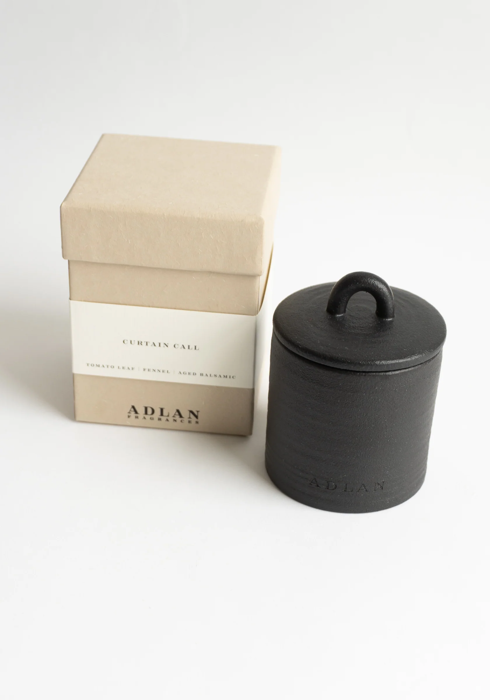 Petite Graphite Stoneware Candle in Curtain Call - Image 3