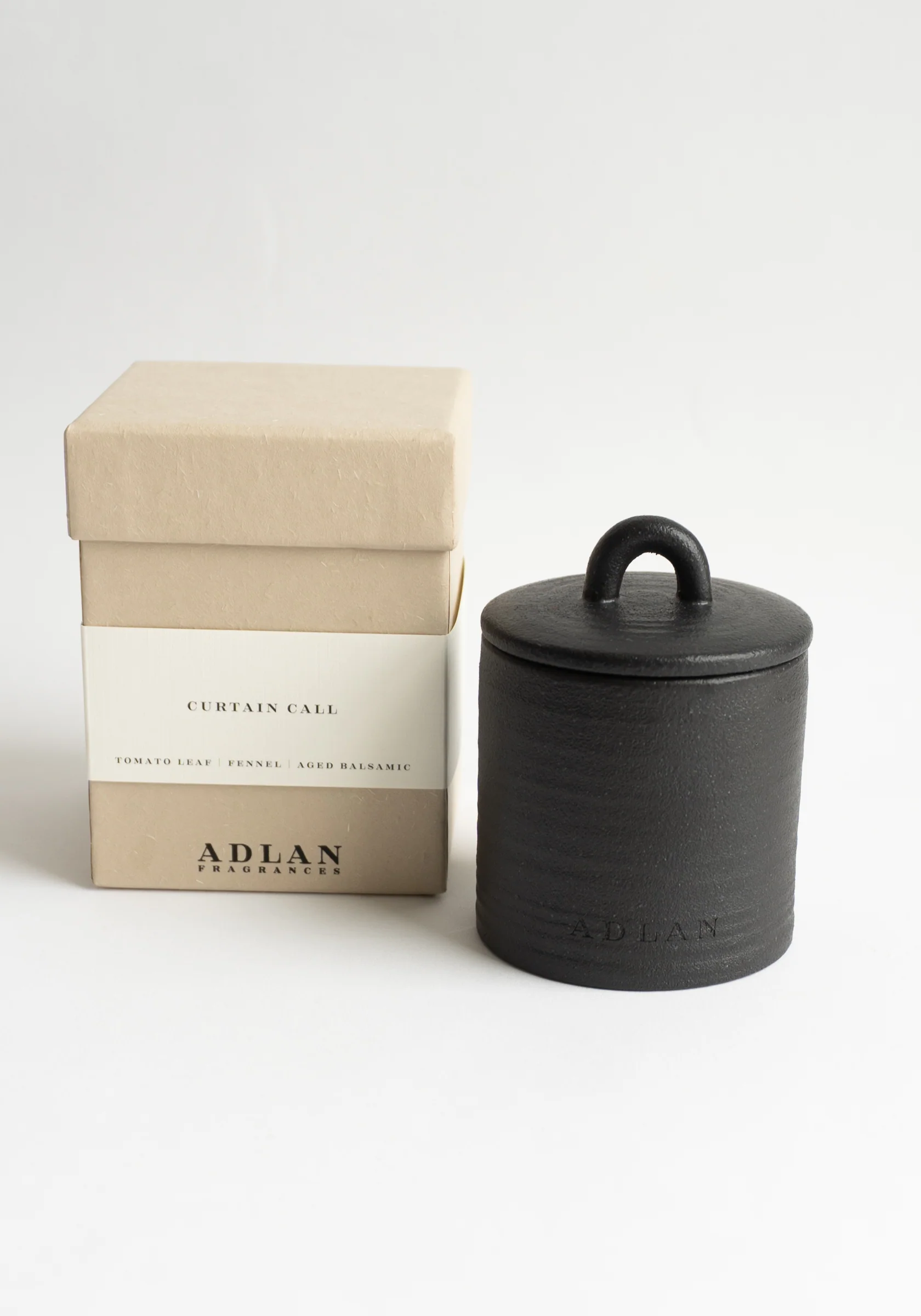 Petite Graphite Stoneware Candle in Curtain Call - Image 4