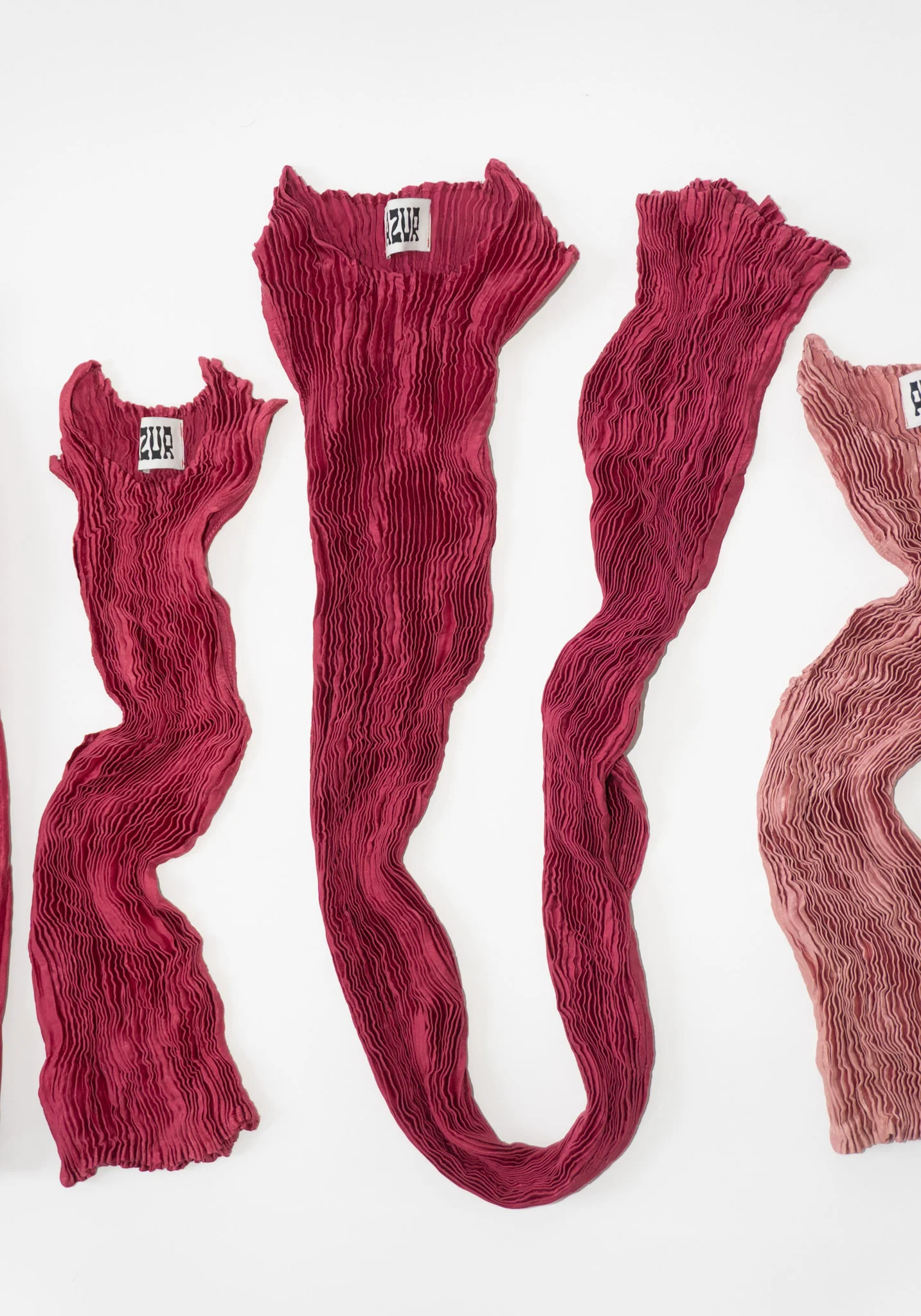 Plissé Satin Silk Long Tank Dress in Fuchsia - Image 13