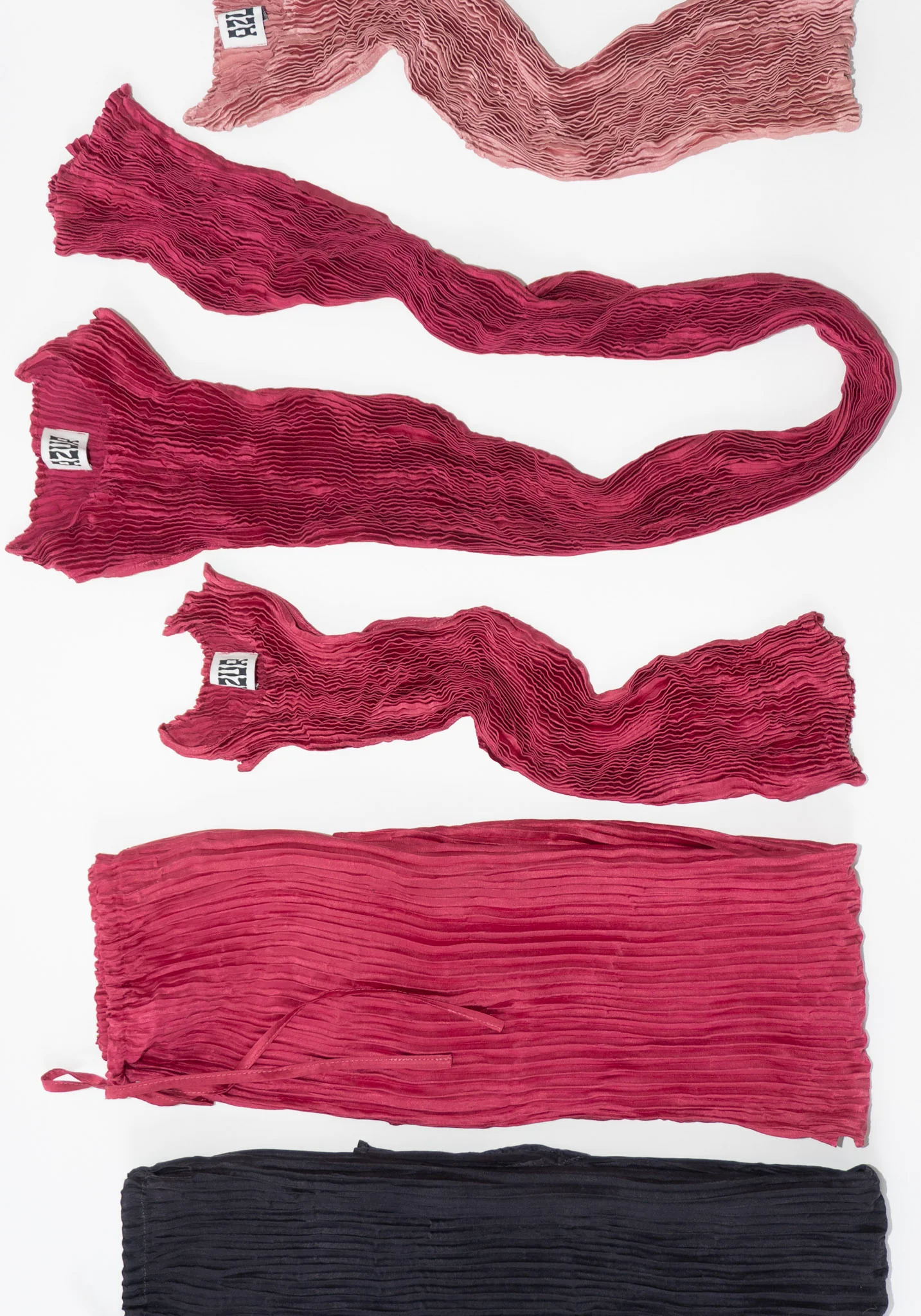 Plissé Satin Silk Long Tank Dress in Fuchsia - Image 14