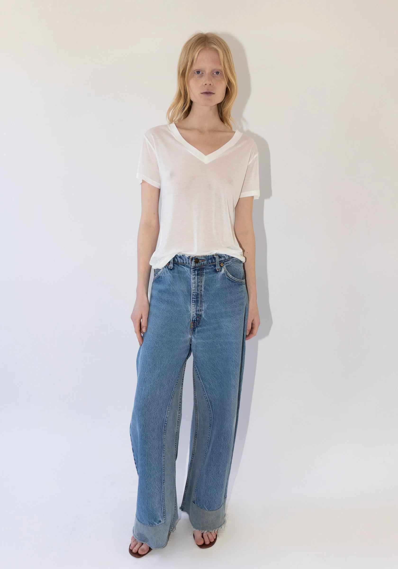 Vintage Reworked Culotte Jean in Indigo - Image 3
