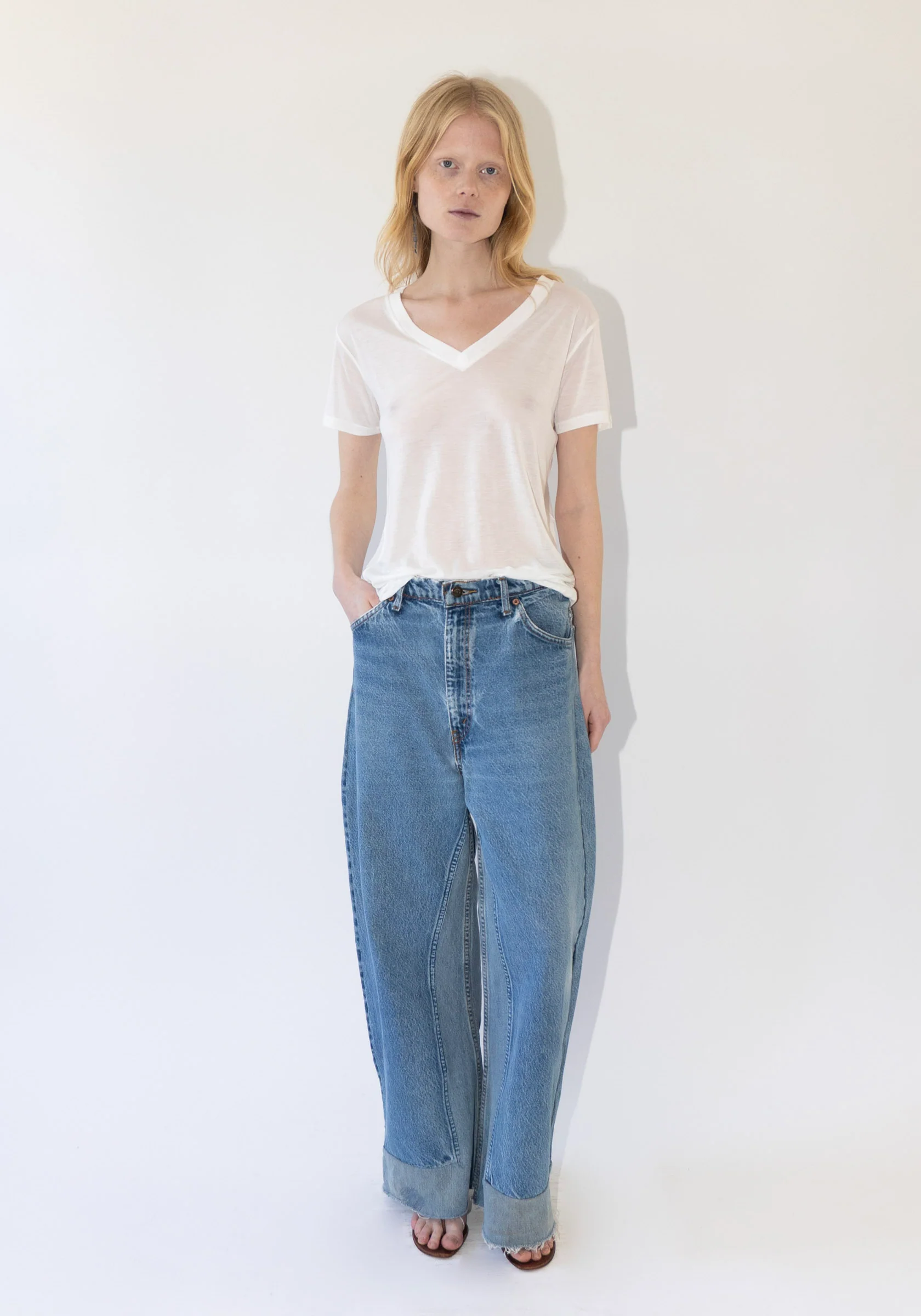 Vintage Reworked Culotte Jean in Indigo - Image 4