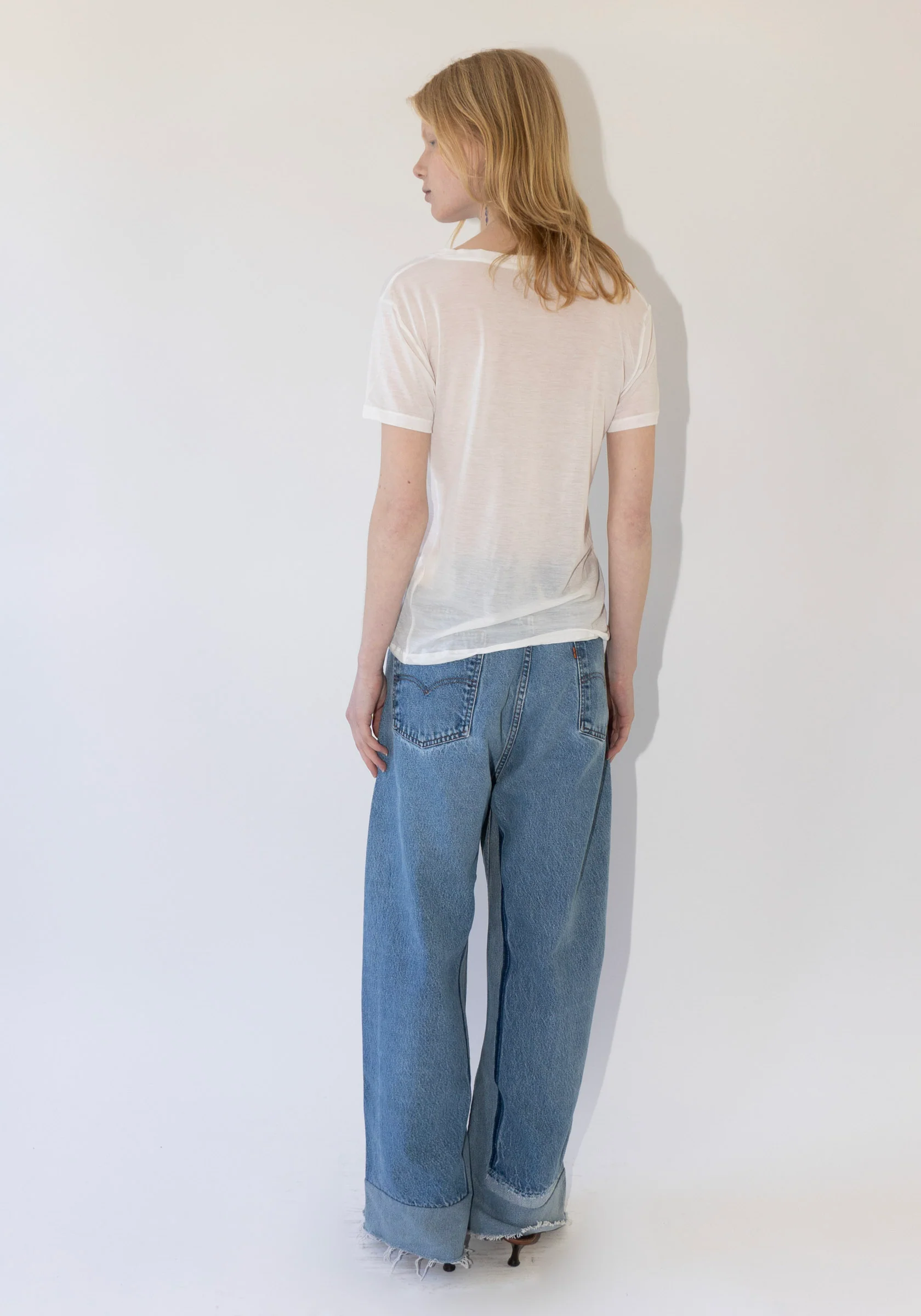 Vintage Reworked Culotte Jean in Indigo - Image 5