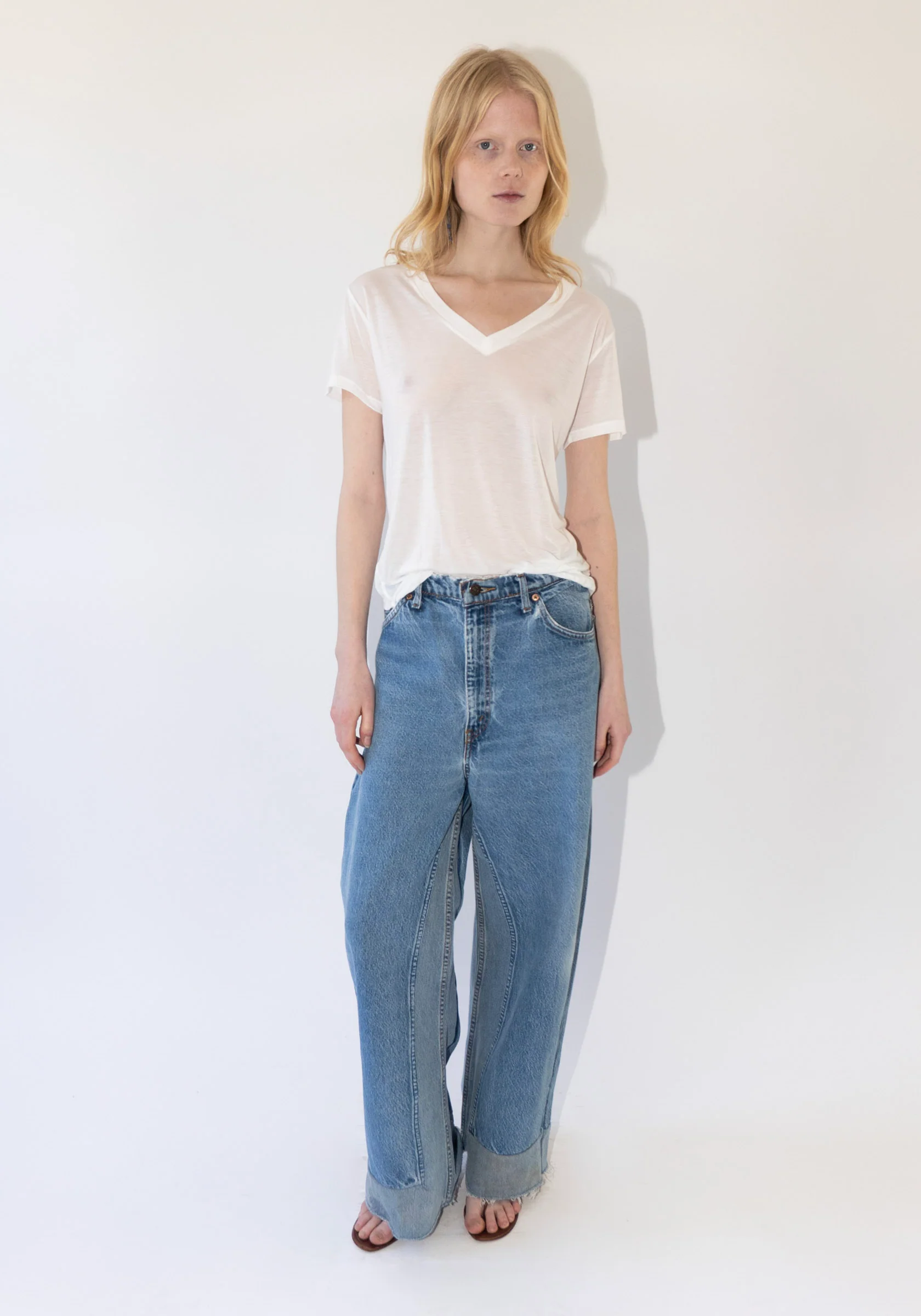 Vintage Reworked Culotte Jean in Indigo - Image 6