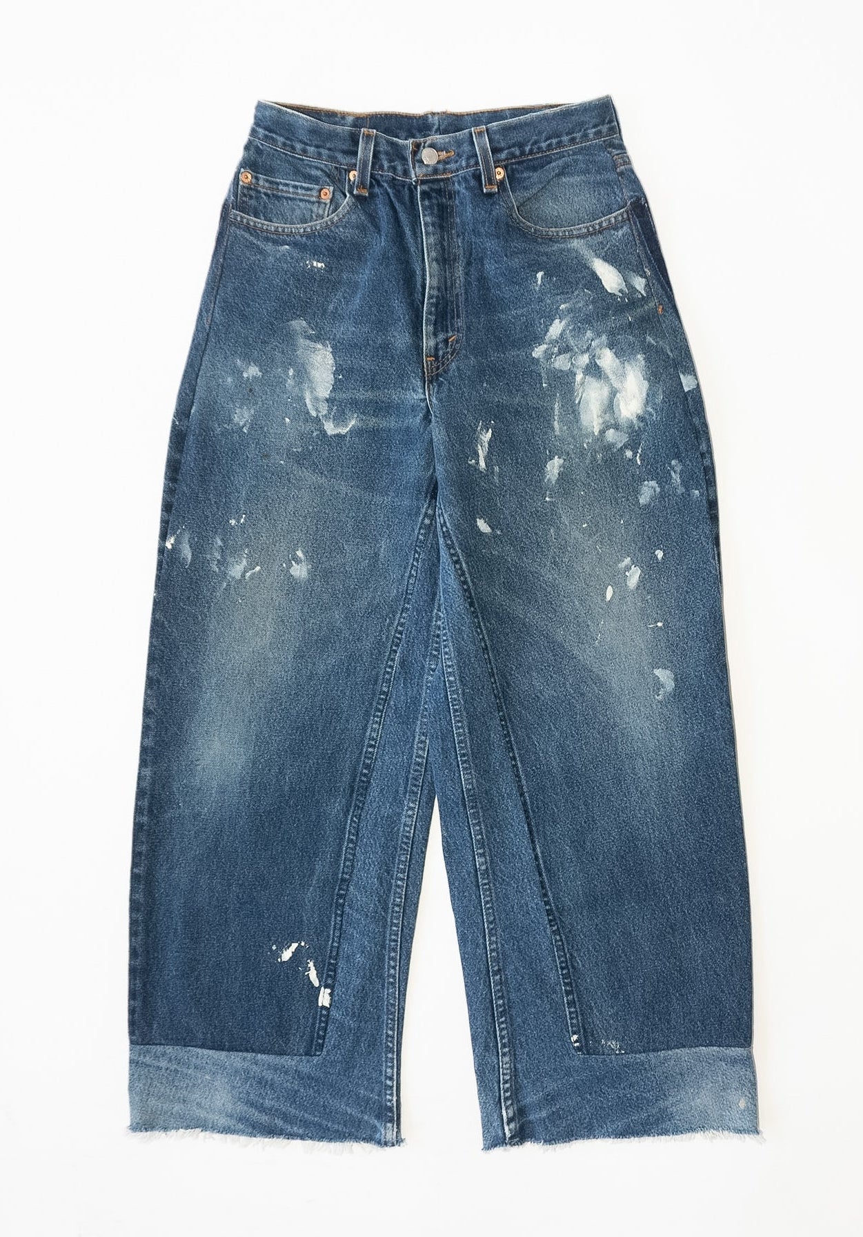 Vintage Reworked Culotte Jean in Indigo - Image 7