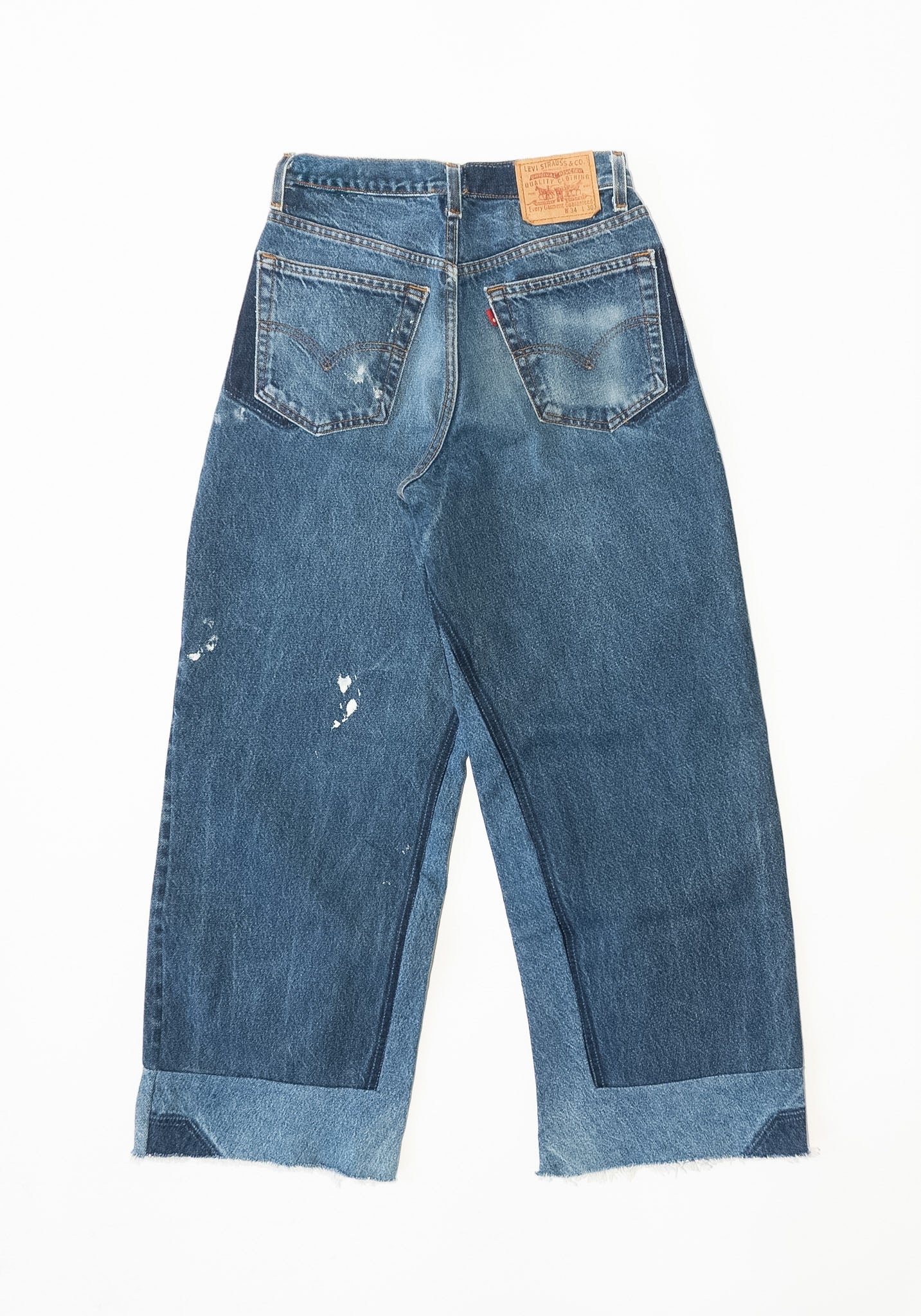 Vintage Reworked Culotte Jean in Indigo - Image 8