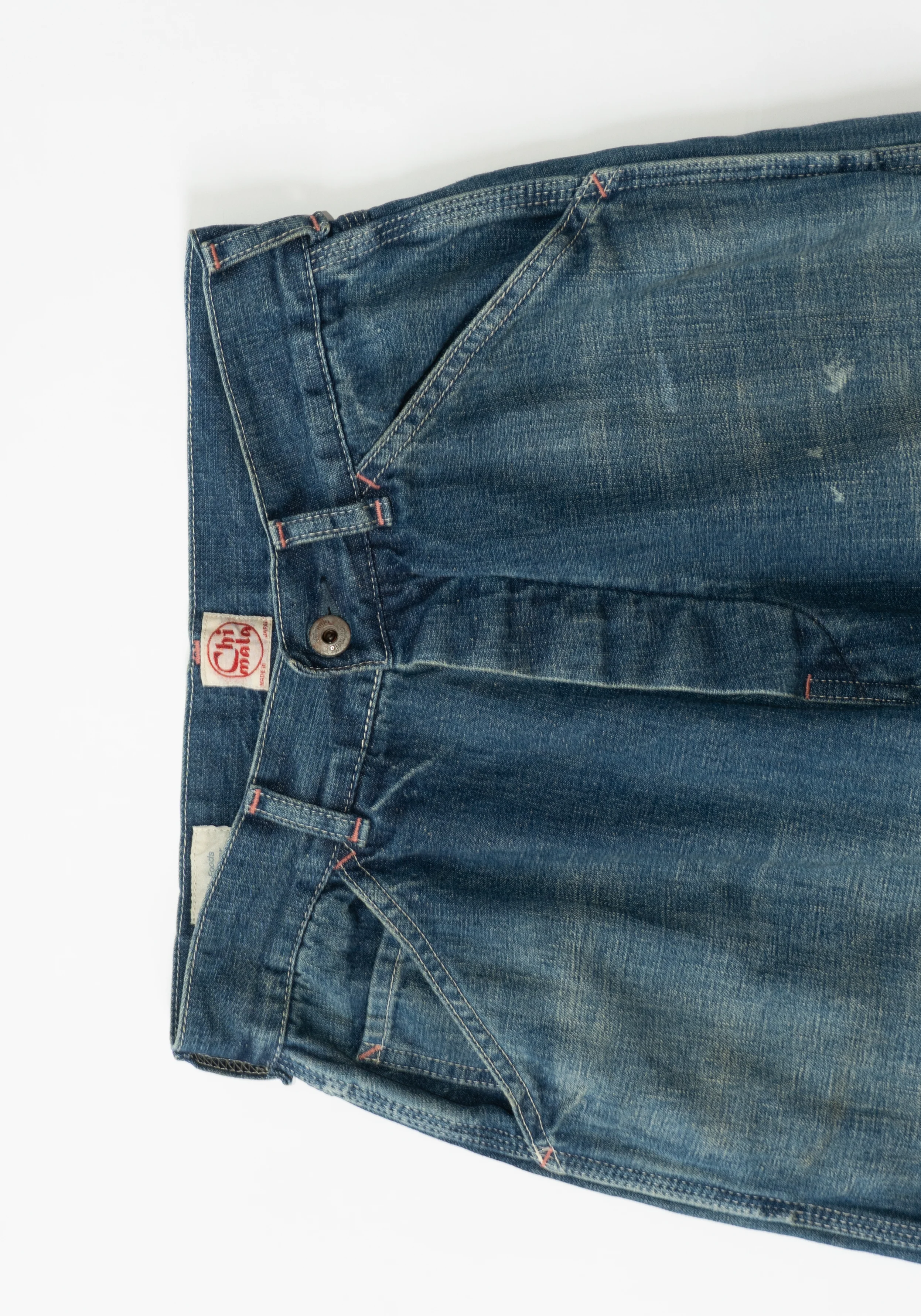 Unisex Denim Painters Pant in Dark Distress - Image 11