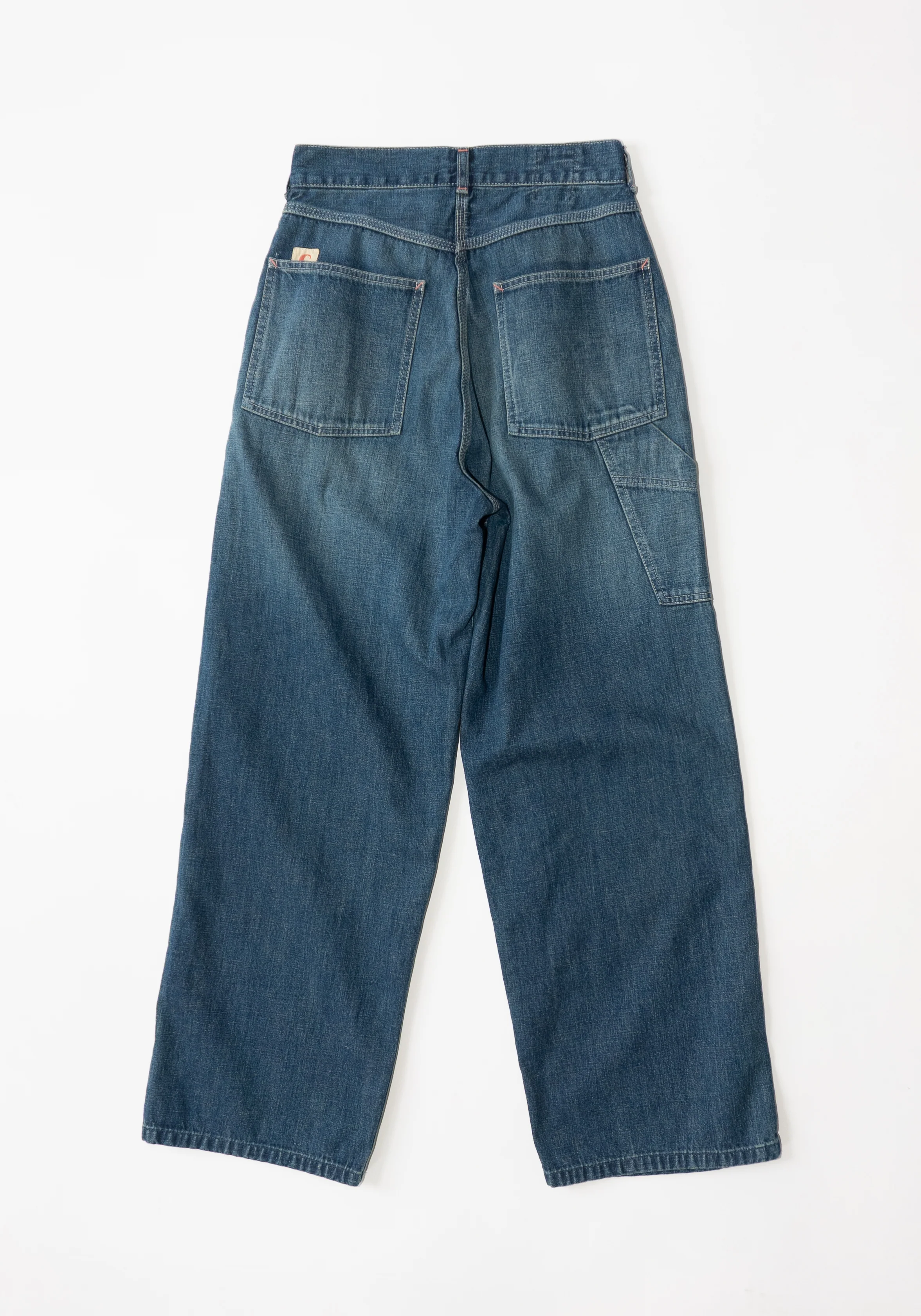 Unisex Denim Painters Pant in Dark Distress - Image 12