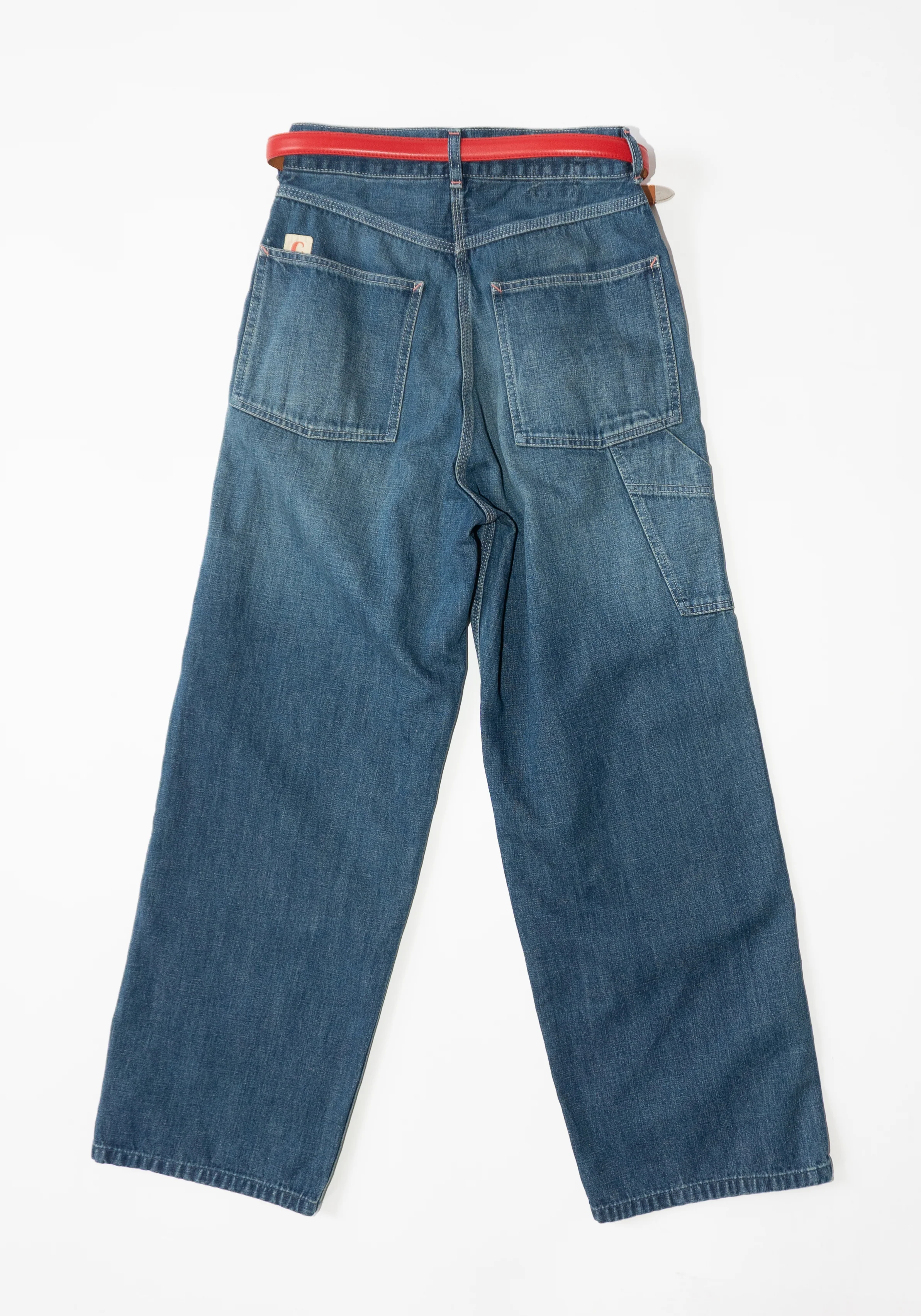 Unisex Denim Painters Pant in Dark Distress - Image 15