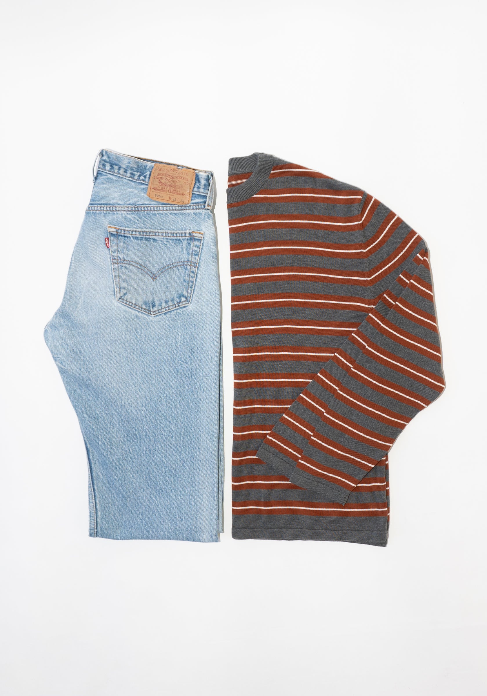 Organic Cotton Striped Long Sleeve in Brown Stripe - Image 5