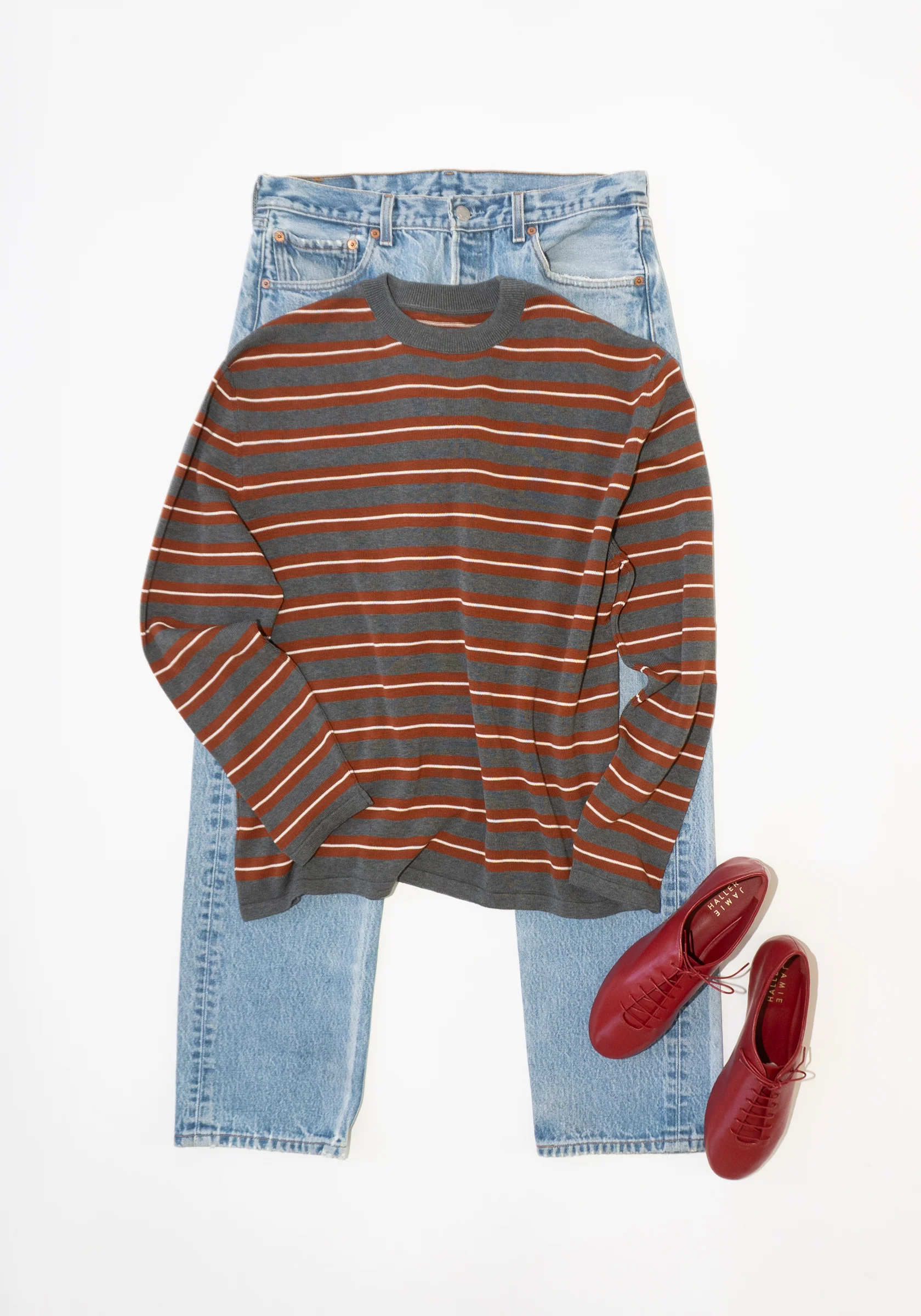Organic Cotton Striped Long Sleeve in Brown Stripe - Image 6