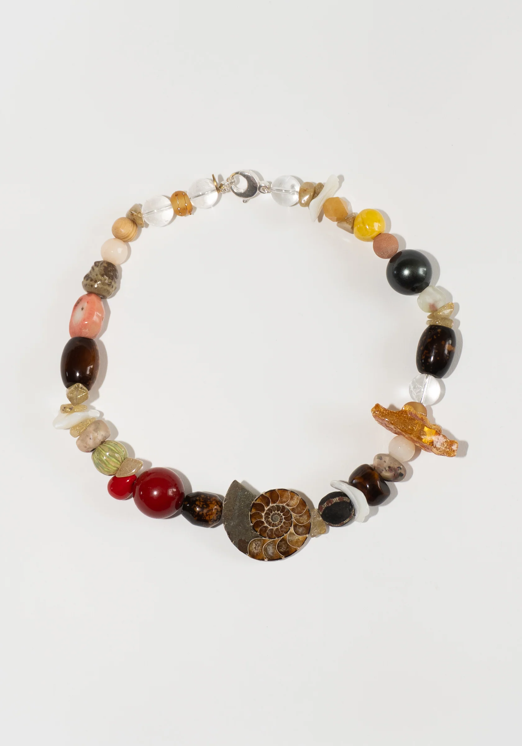 Bounty of Brine Necklace with Ammonite and Coral - Image 3