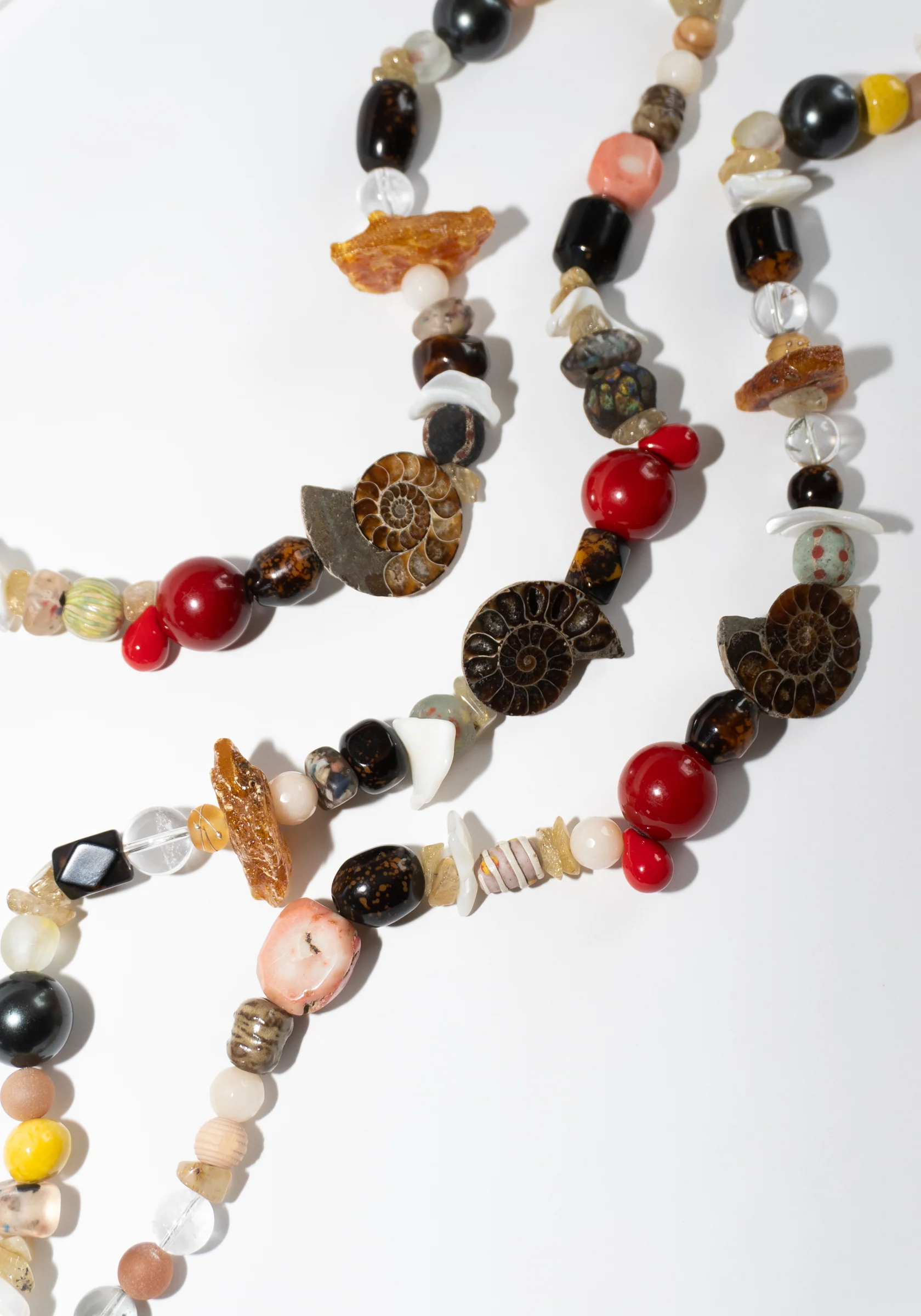 Bounty of Brine Necklace with Ammonite and Coral - Image 4