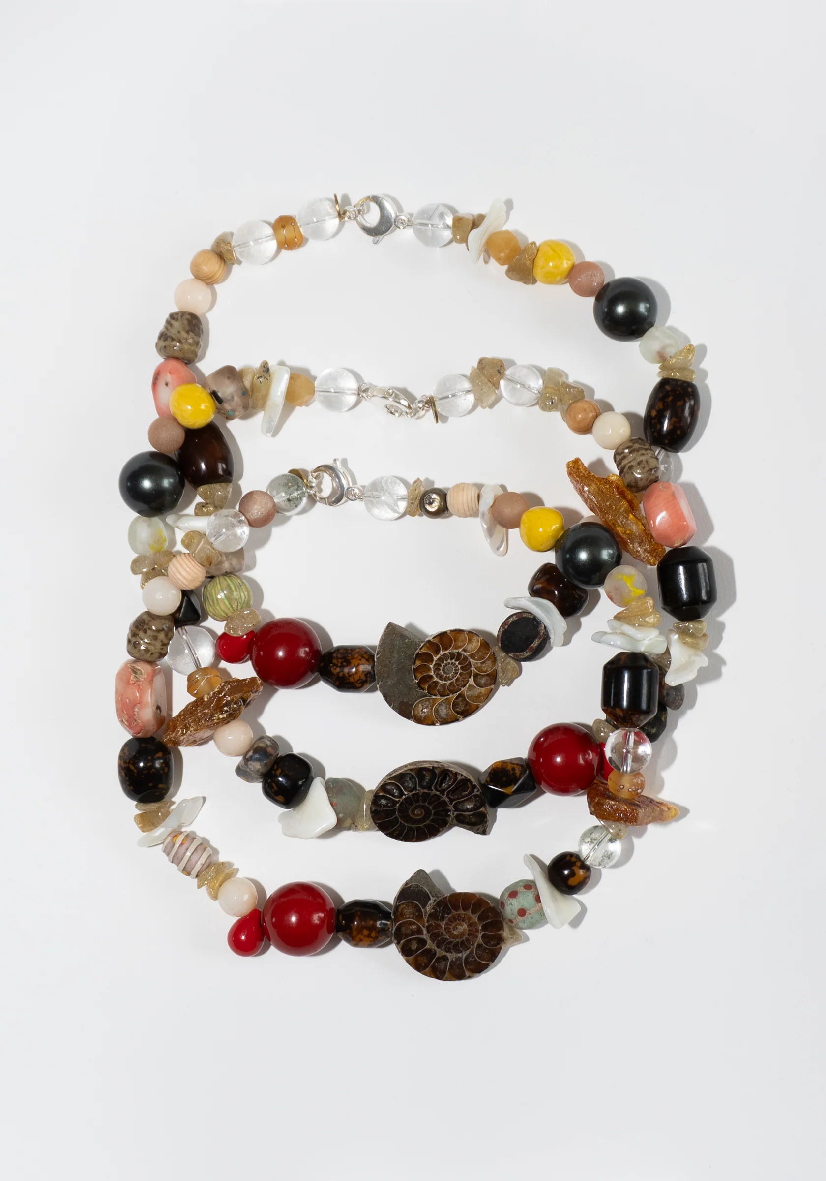Bounty of Brine Necklace with Ammonite and Coral - Image 5