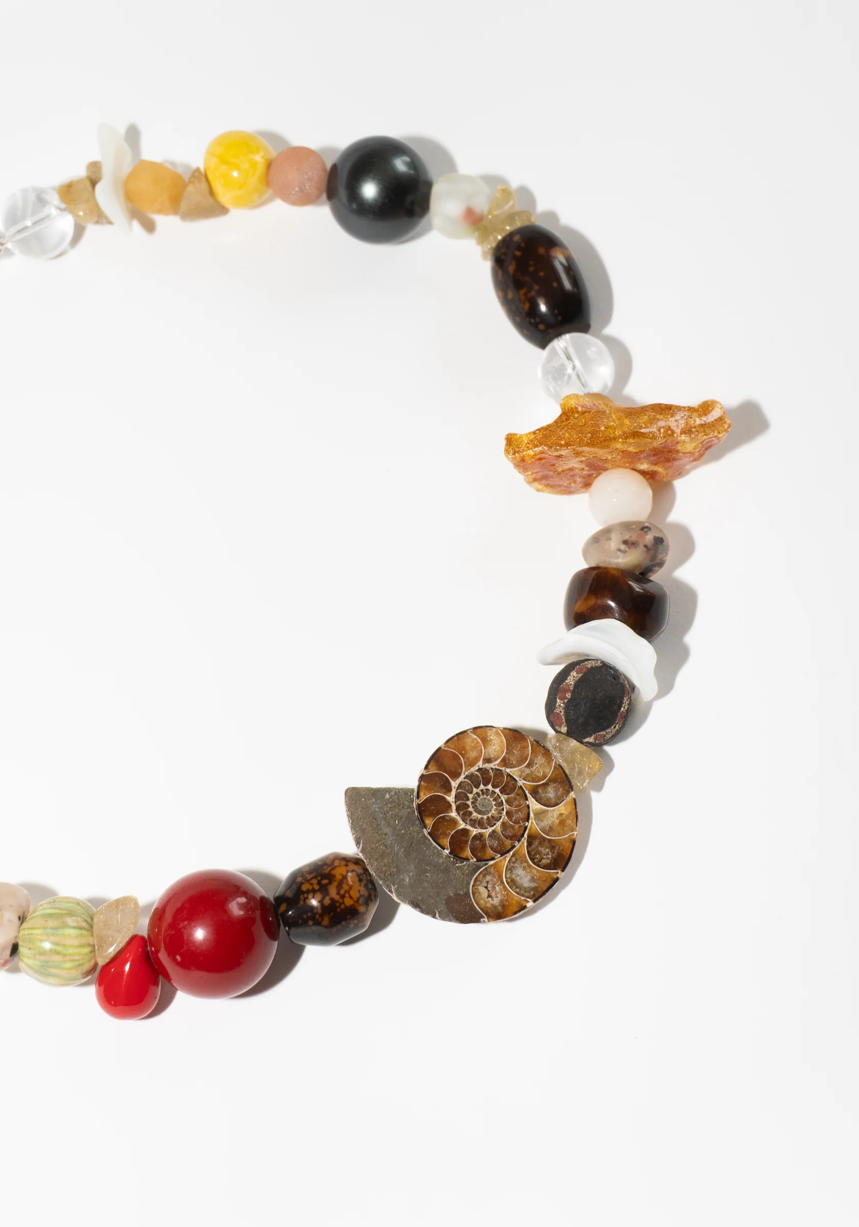 Bounty of Brine Necklace with Ammonite and Coral - Image 6