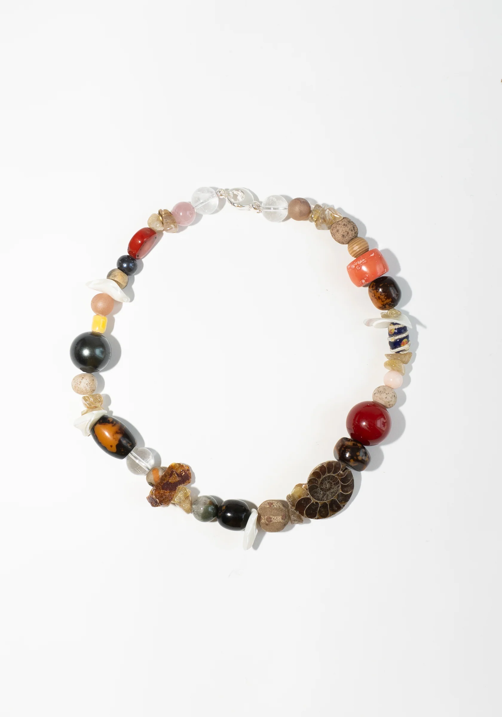 Bounty of Brine Necklace with Ammonite and Coral - Image 8