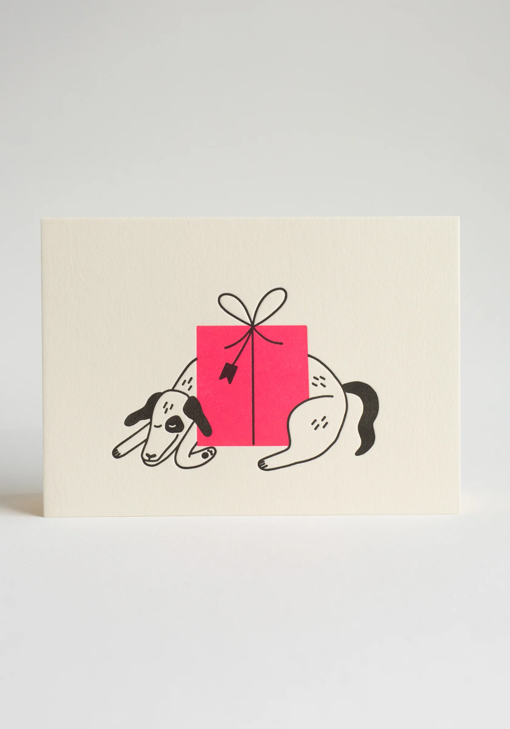 Dog with Present Card
