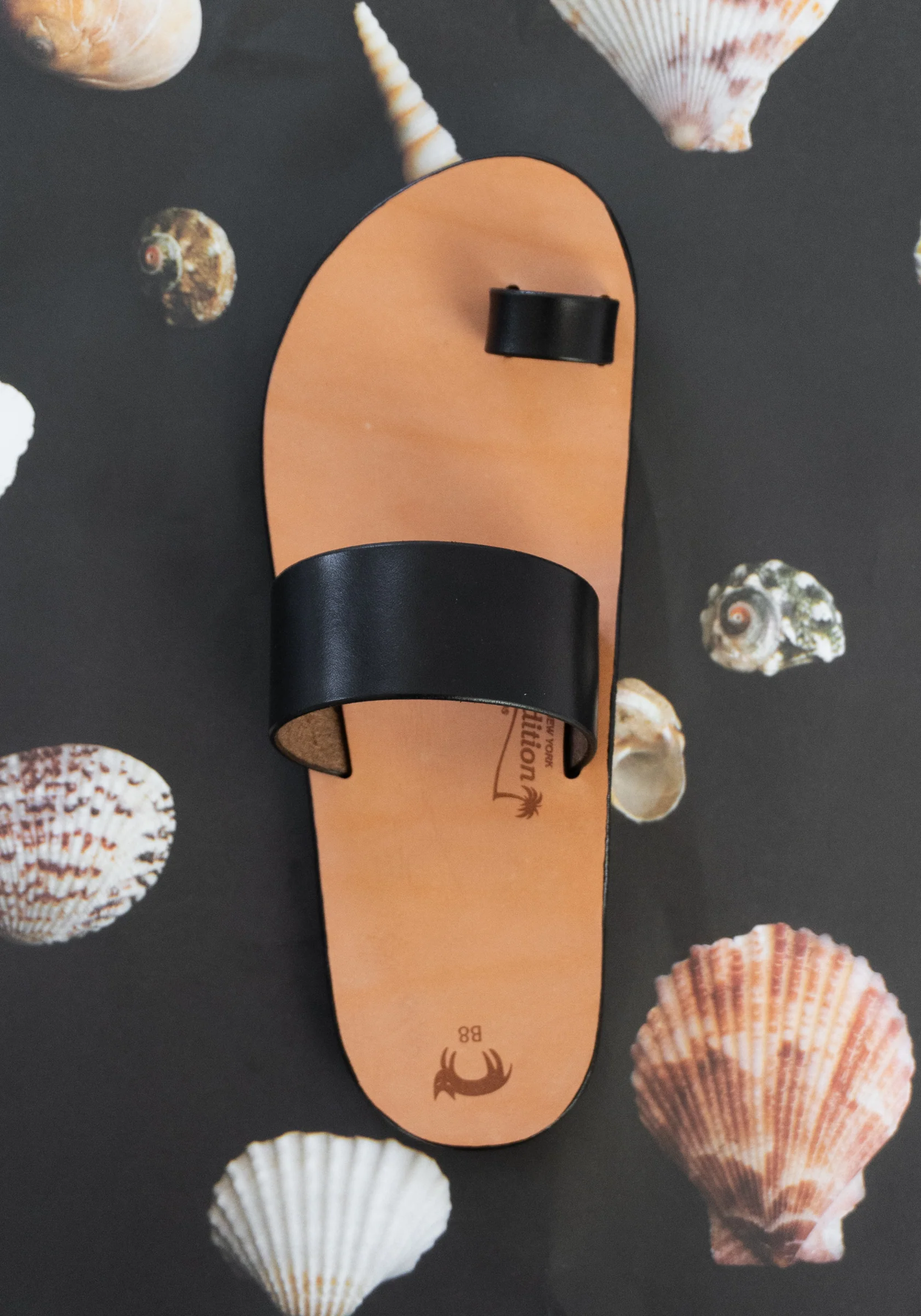 Caicos Sandals in Black Latigo - Image 10