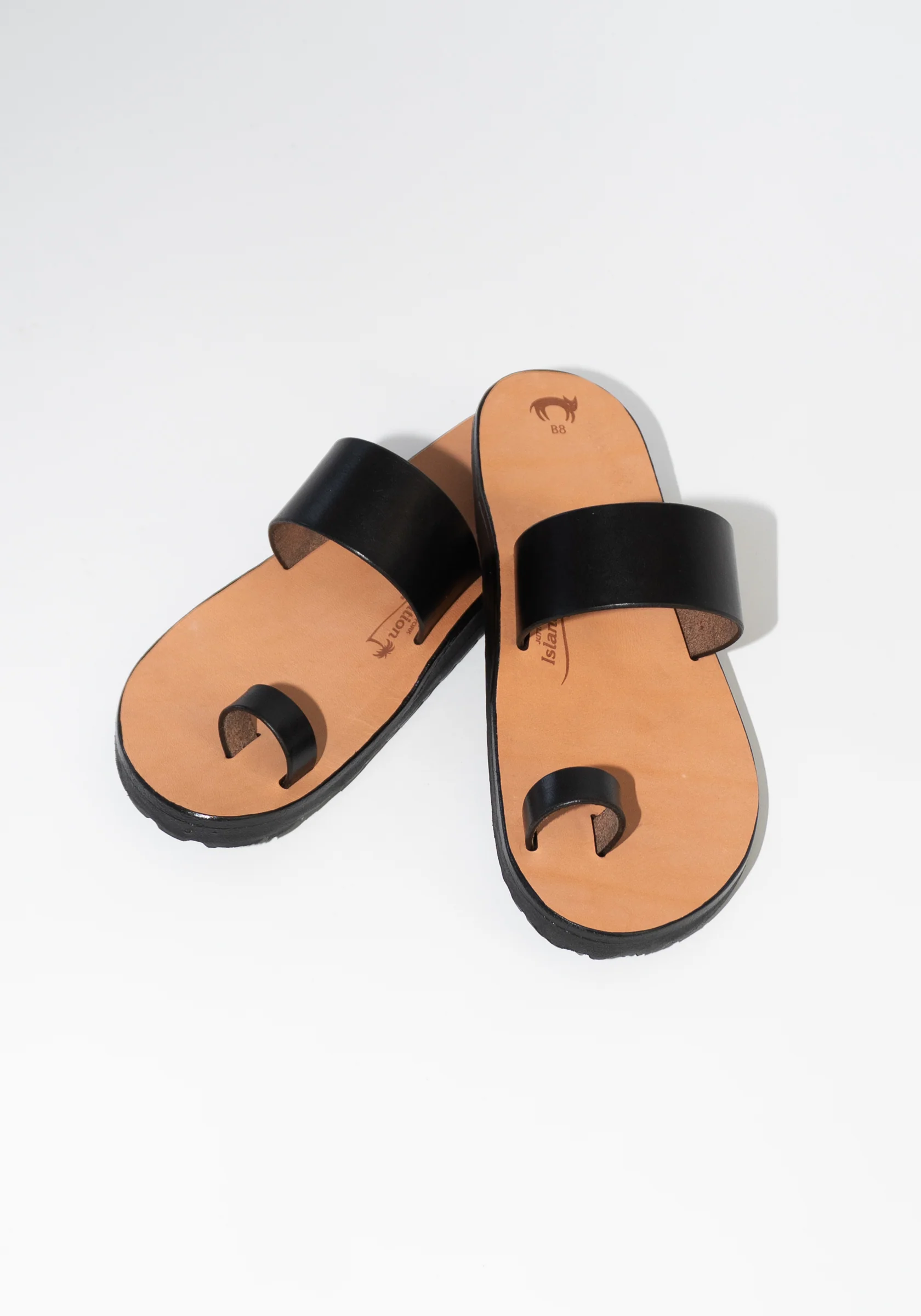 Caicos Sandals in Black Latigo - Image 2