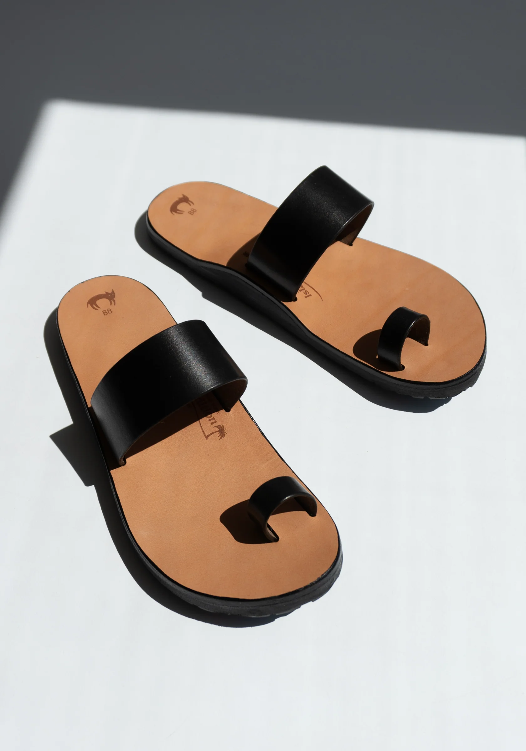 Caicos Sandals in Black Latigo - Image 9