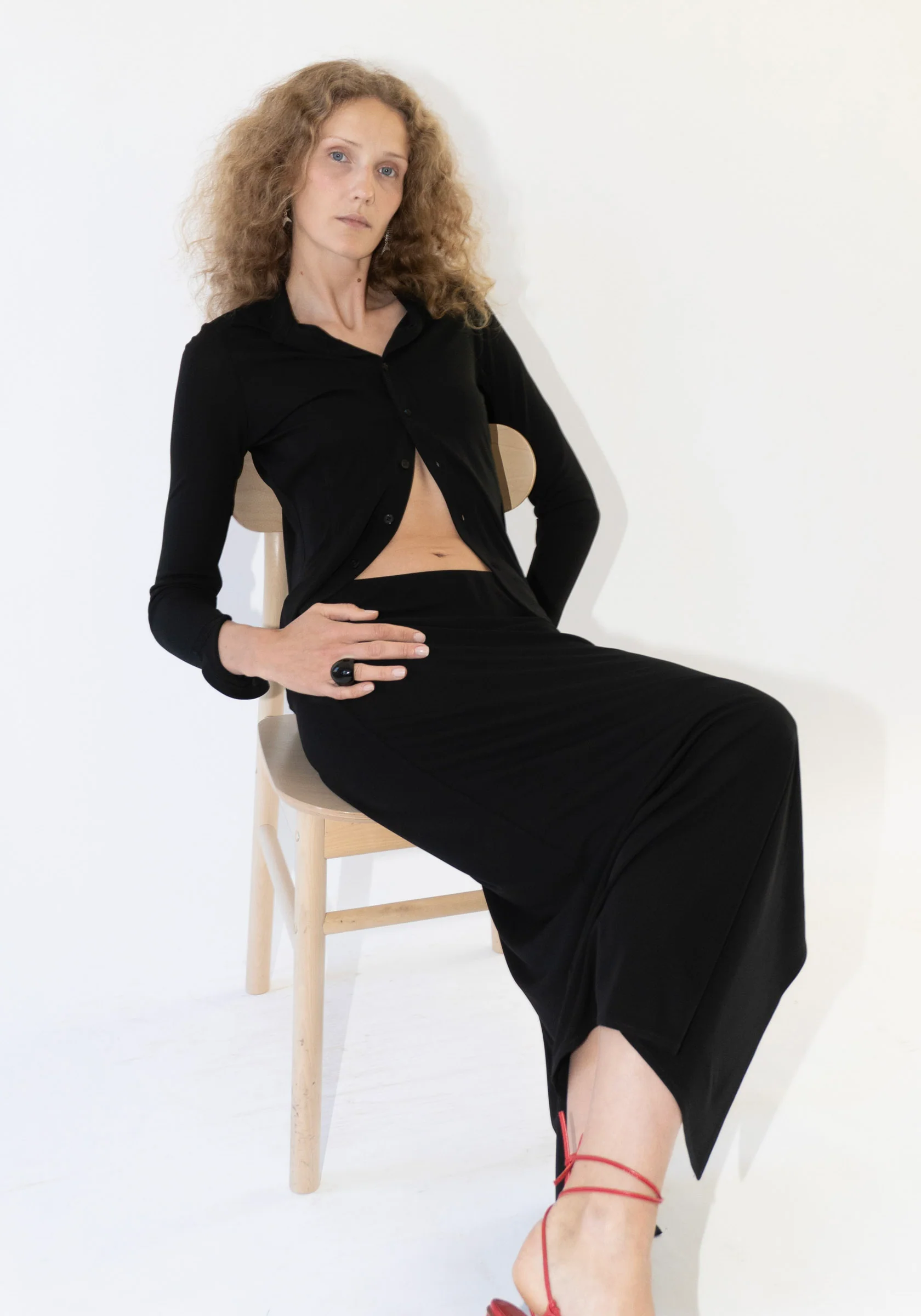 Frankie Button Down in Black - Image 11