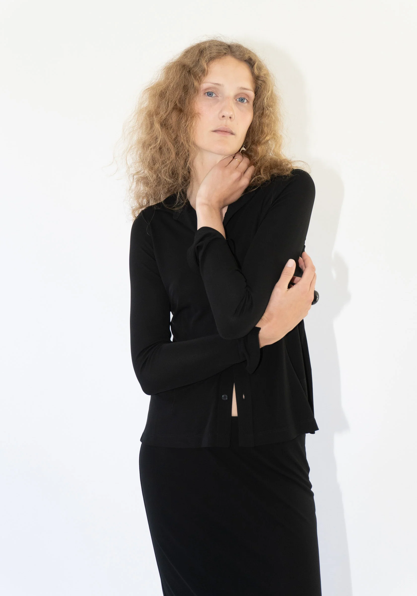 Frankie Button Down in Black - Image 5