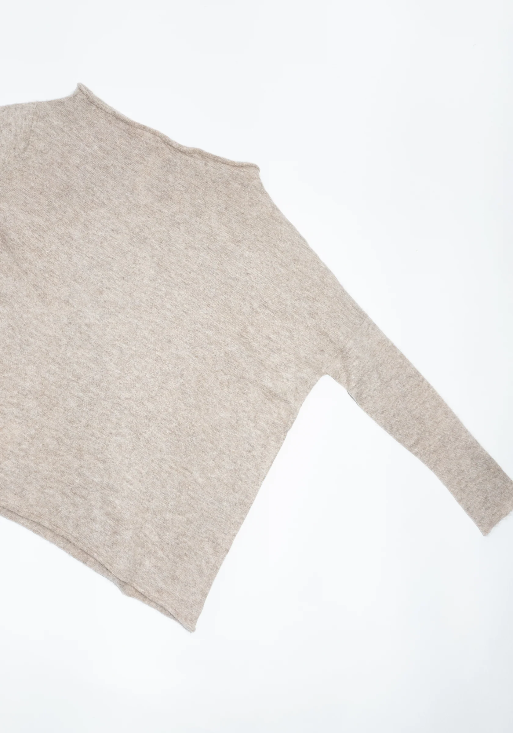 Askew Boatneck Sweater in Oatmeal - Image 10