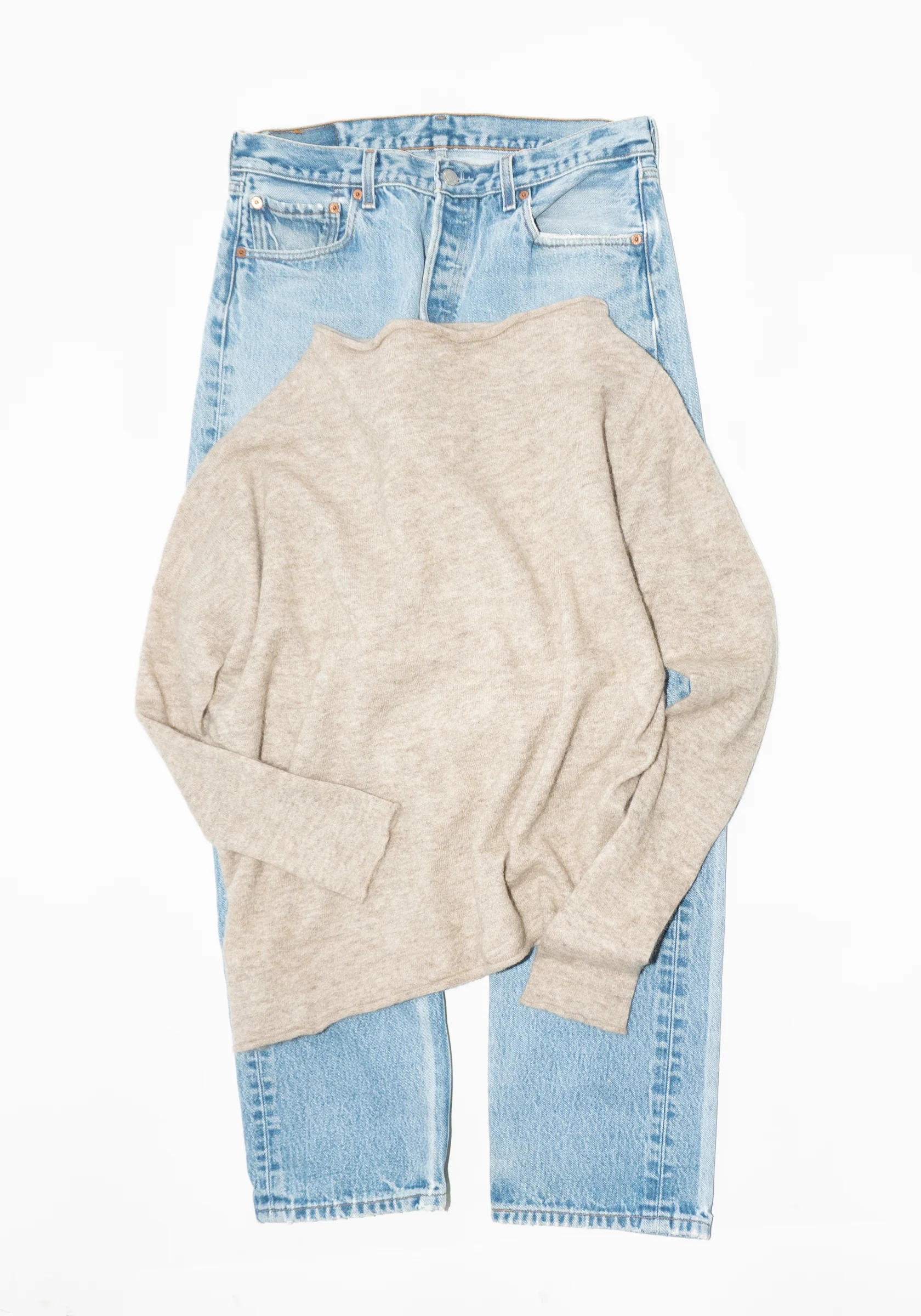 Askew Boatneck Sweater in Oatmeal - Image 12