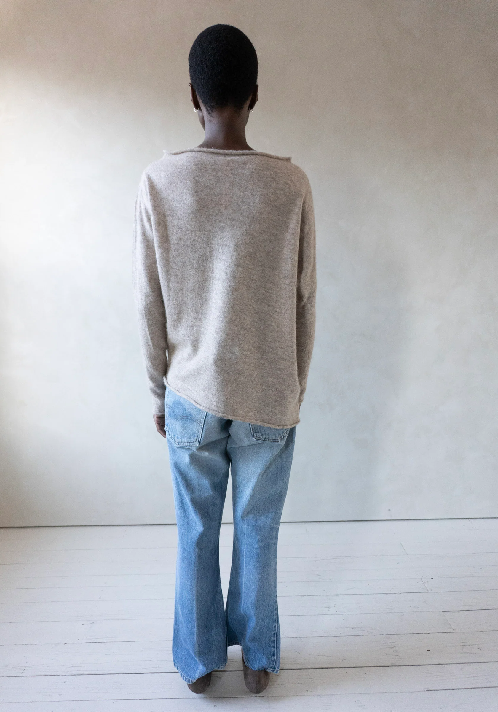 Askew Boatneck Sweater in Oatmeal - Image 6