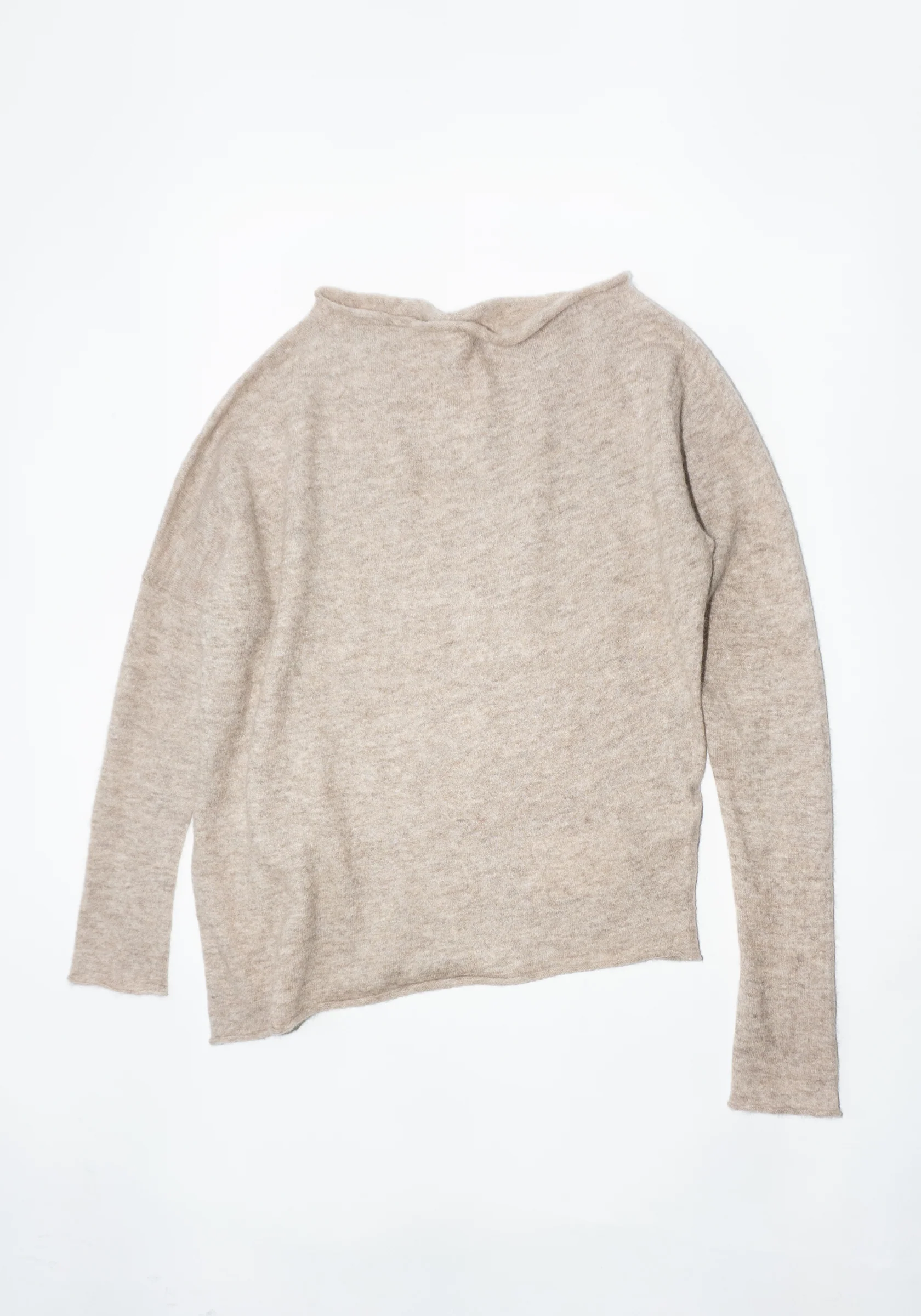 Askew Boatneck Sweater in Oatmeal - Image 9