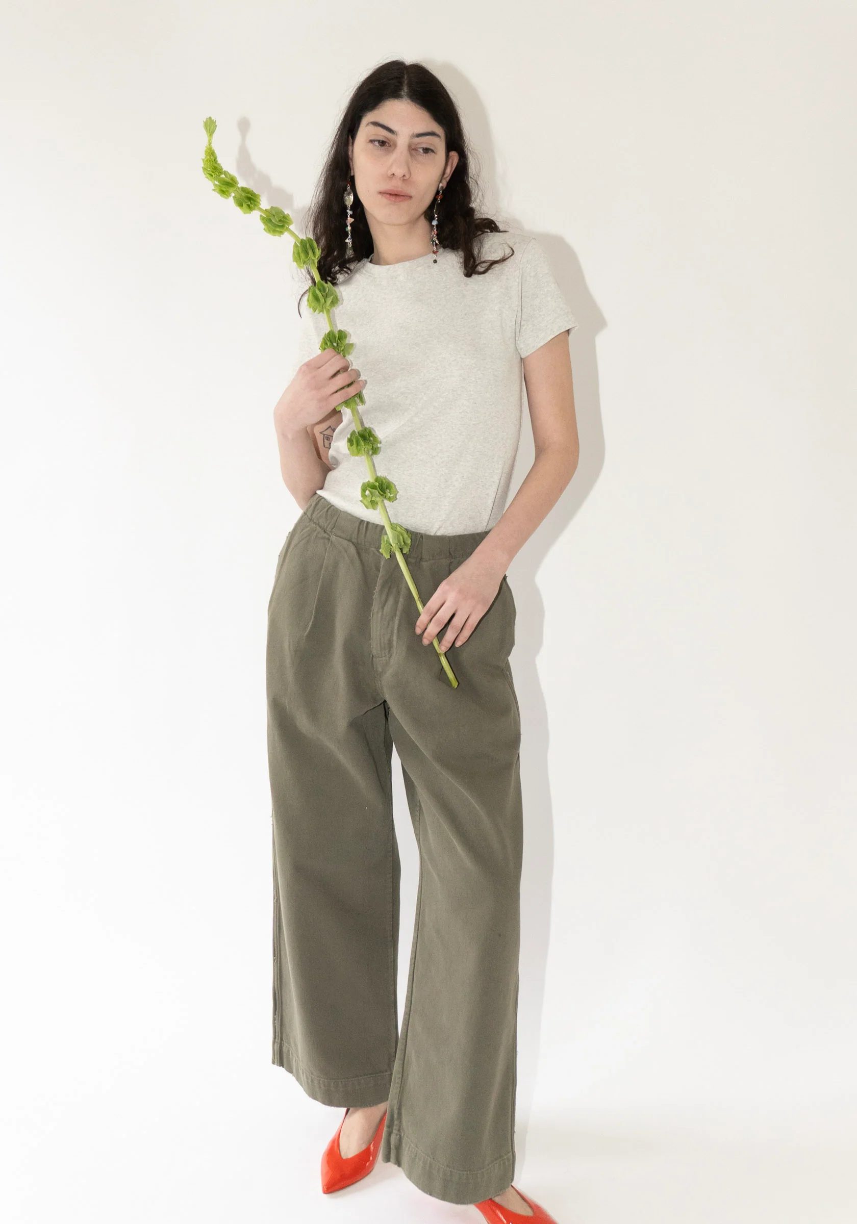 Washed Trouser in Fatigue - Image 3