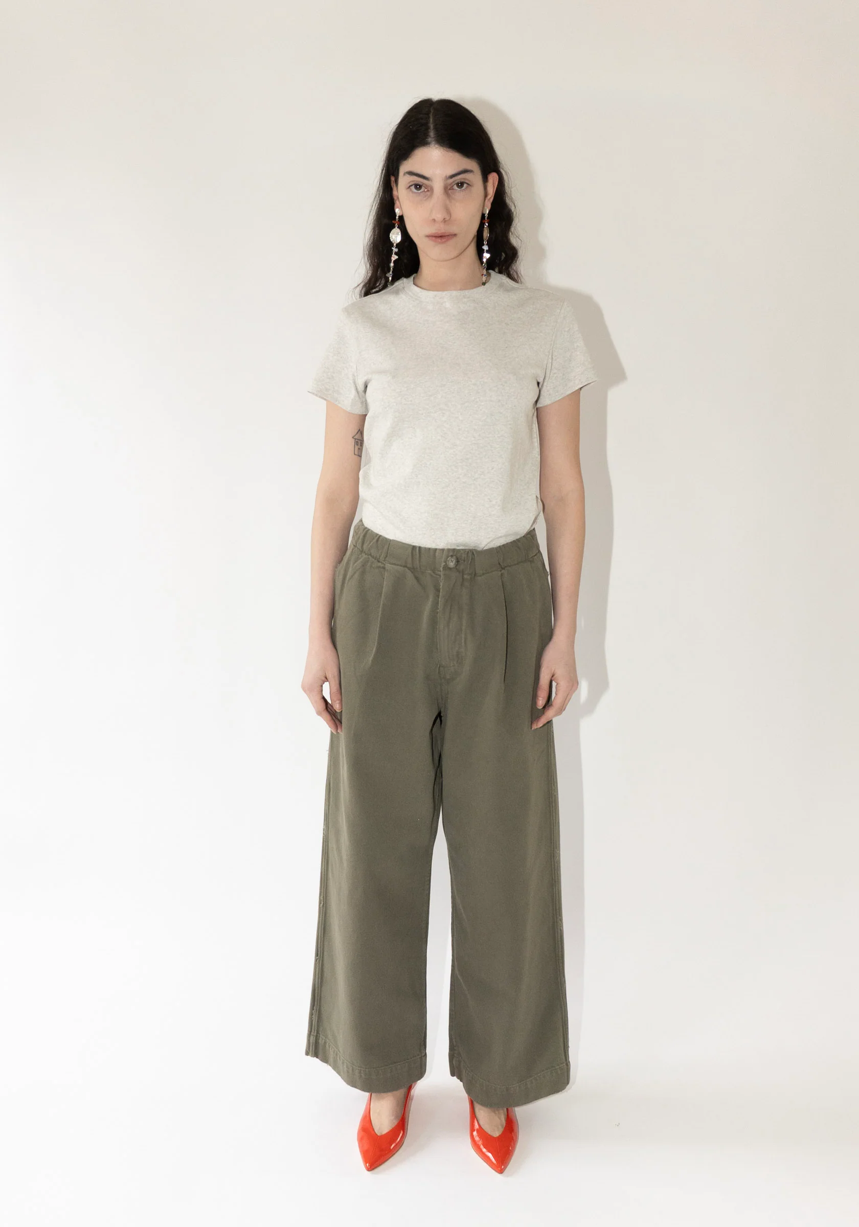 Washed Trouser in Fatigue - Image 5