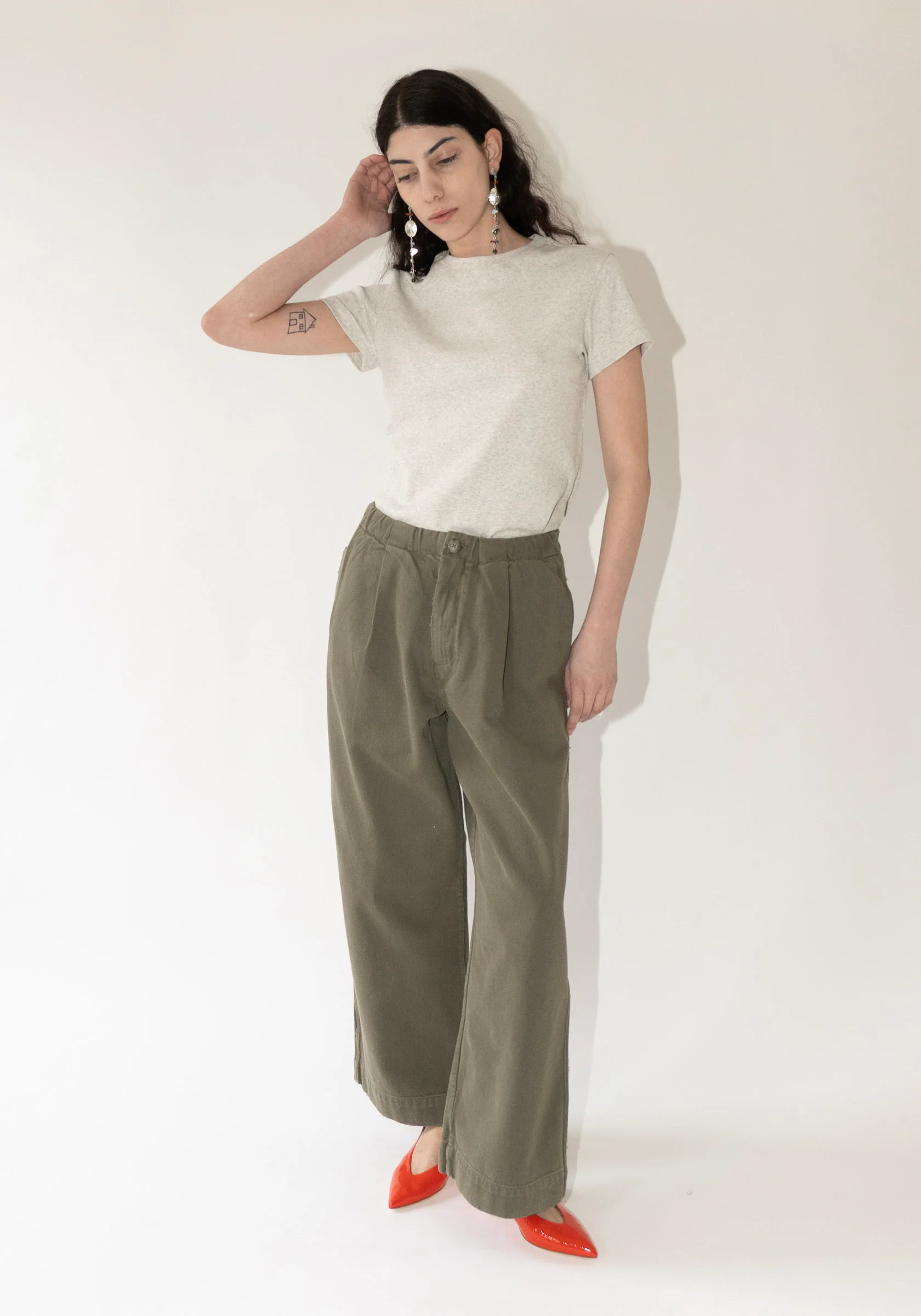Washed Trouser in Fatigue - Image 6