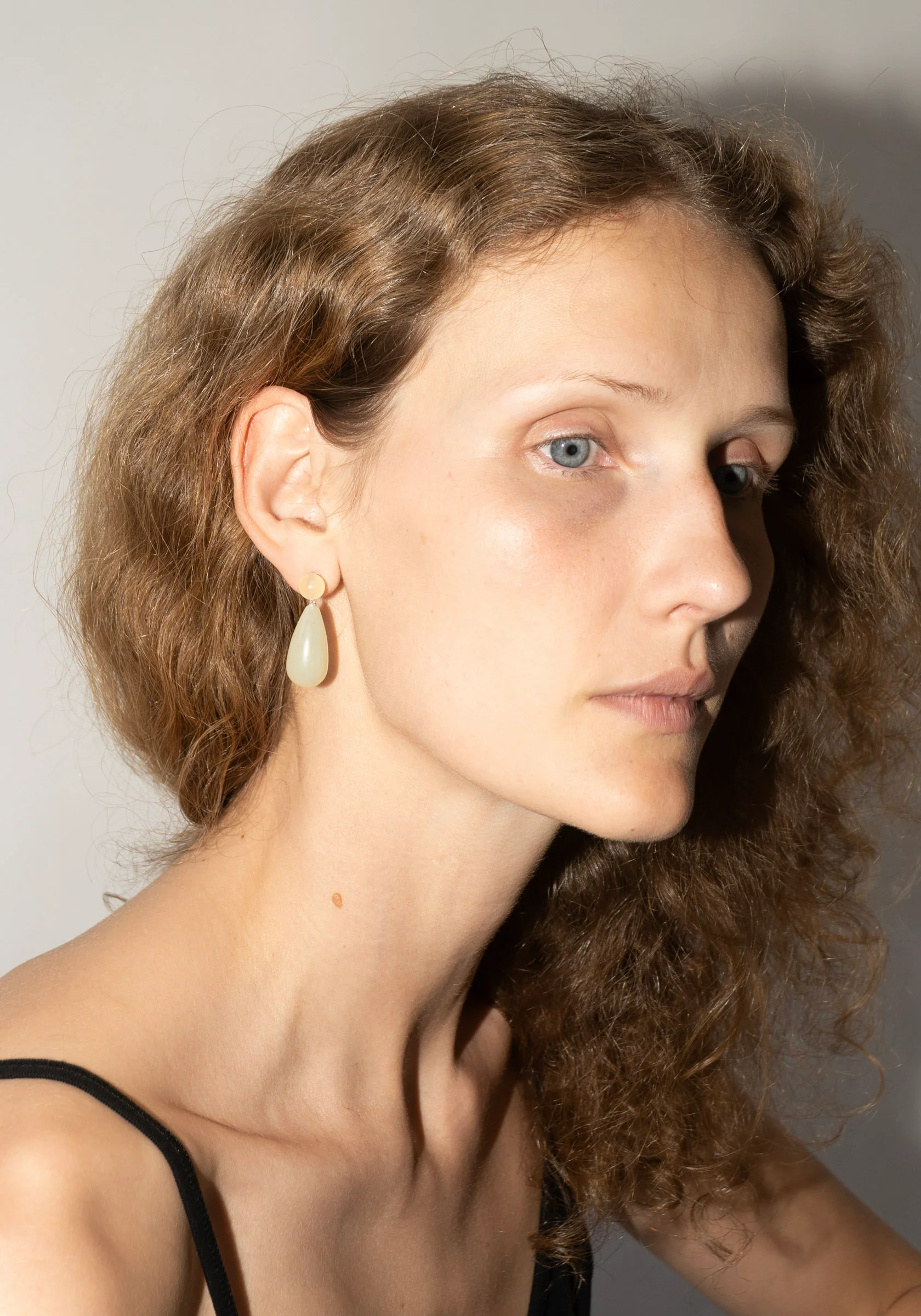 Lola Earrings in Green Serpentine - Image 2