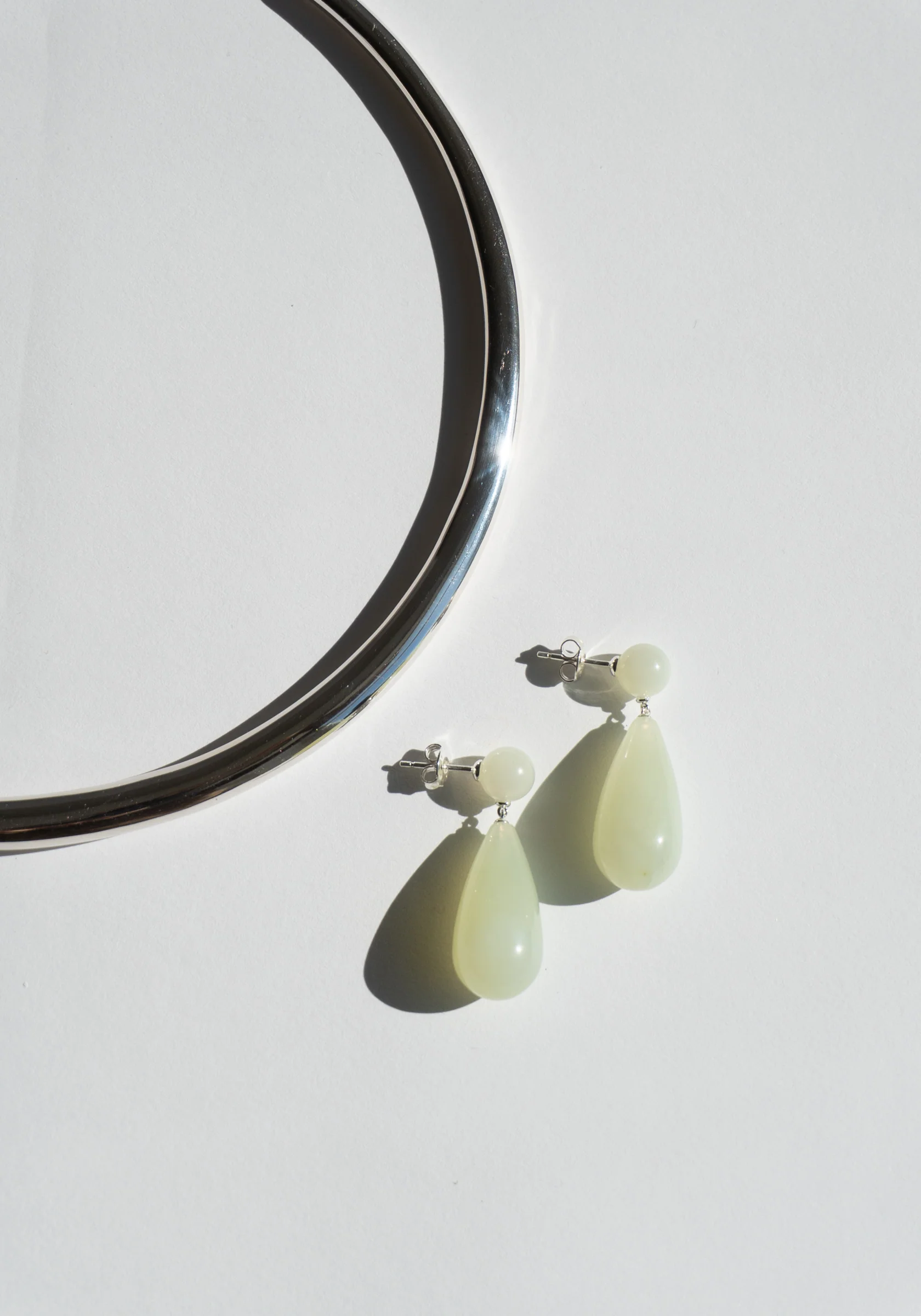 Lola Earrings in Green Serpentine - Image 4