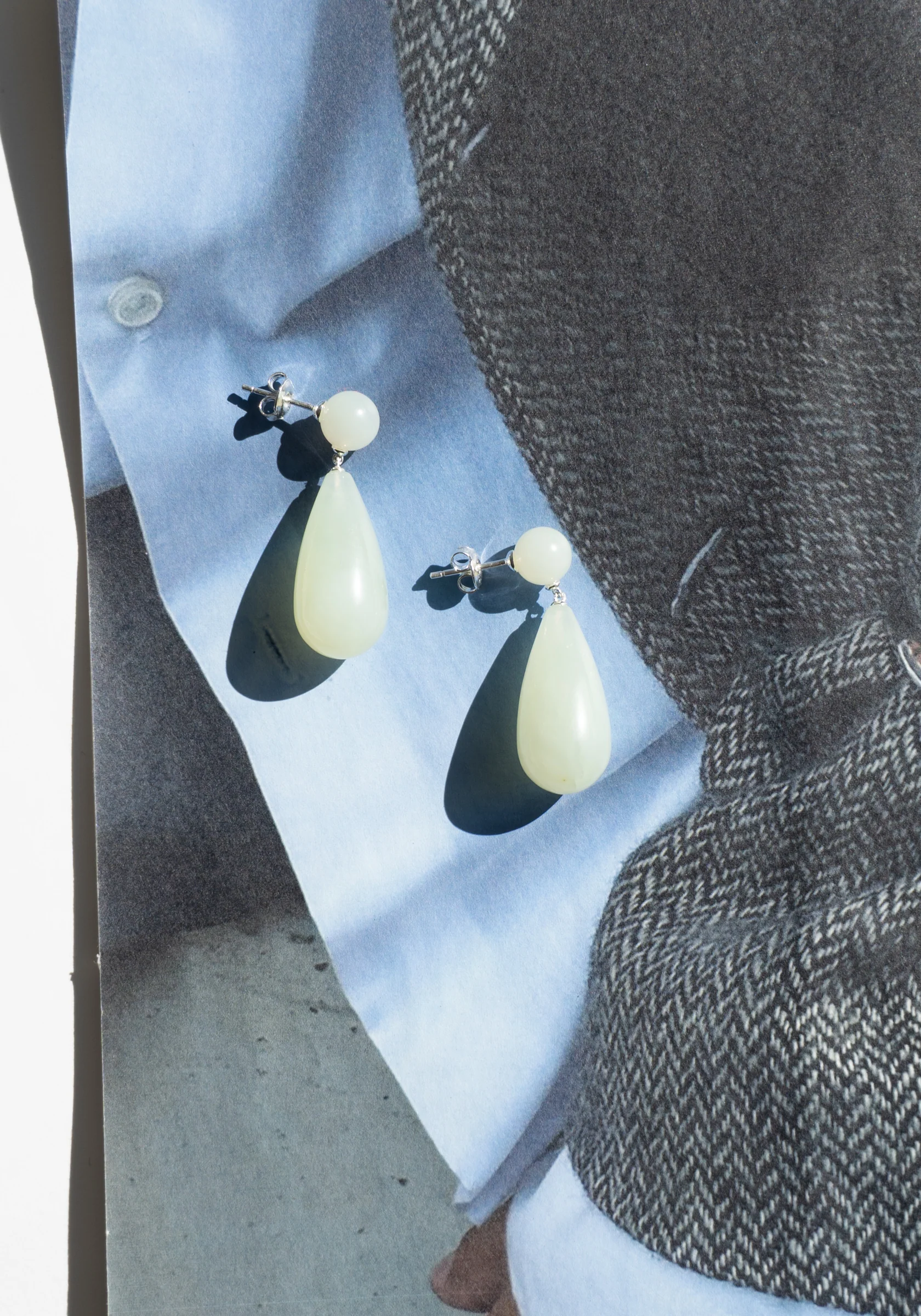 Lola Earrings in Green Serpentine - Image 6