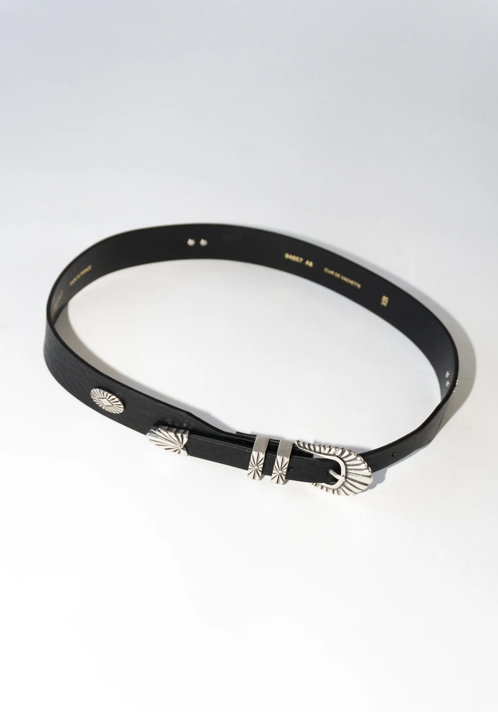 Bonnie Western Studded Belt in Black - Image 2