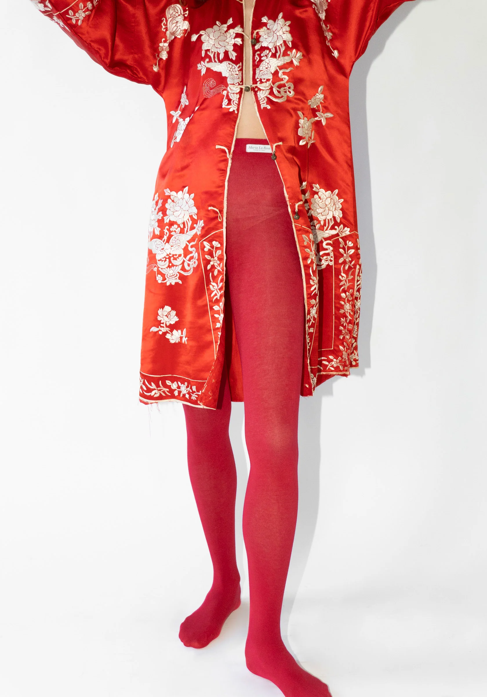 Cotton Liebe Tights in Red - Image 2