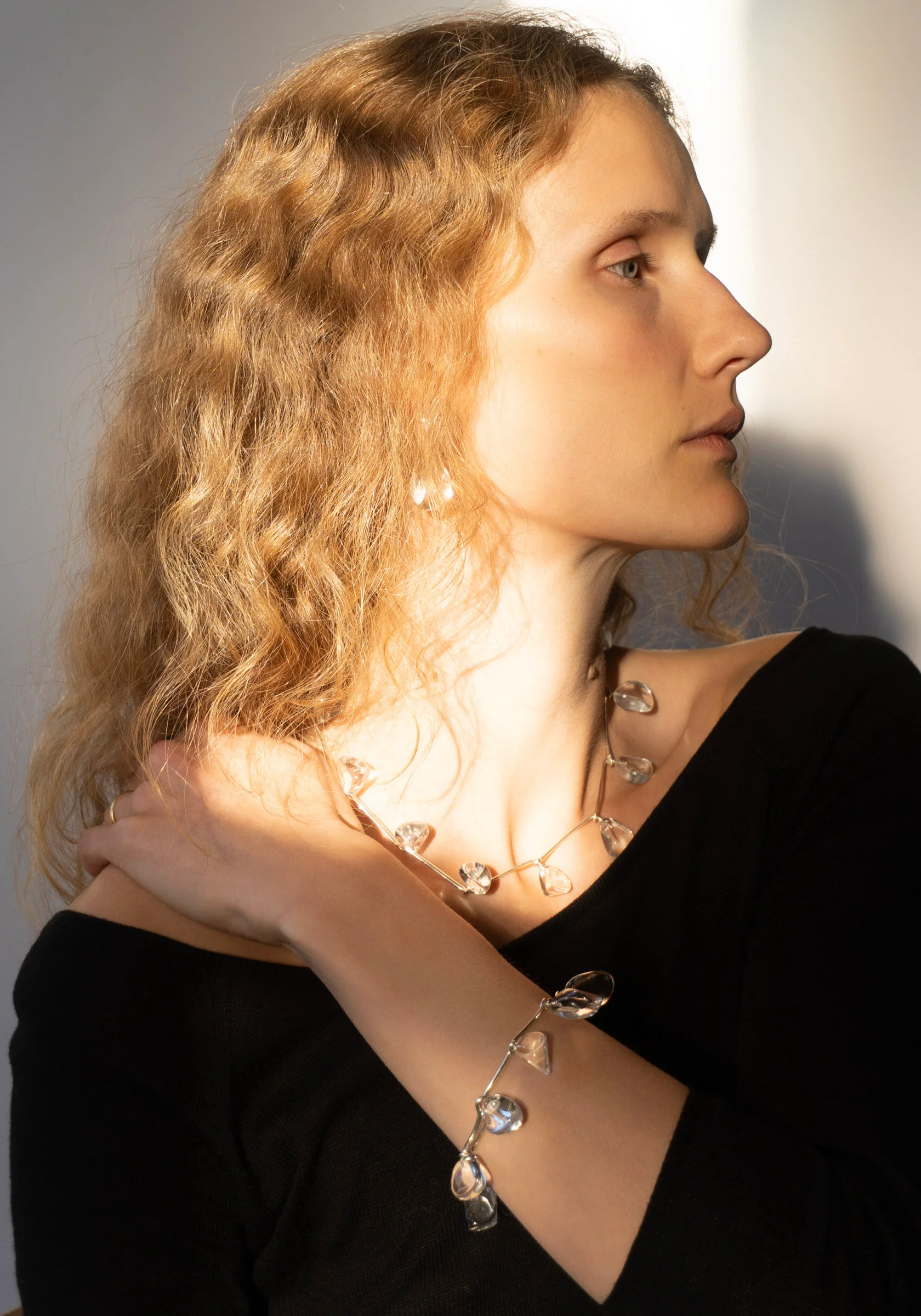 Pebbles Bracelet No.2 in Sterling + Rock Crystal - Image 3