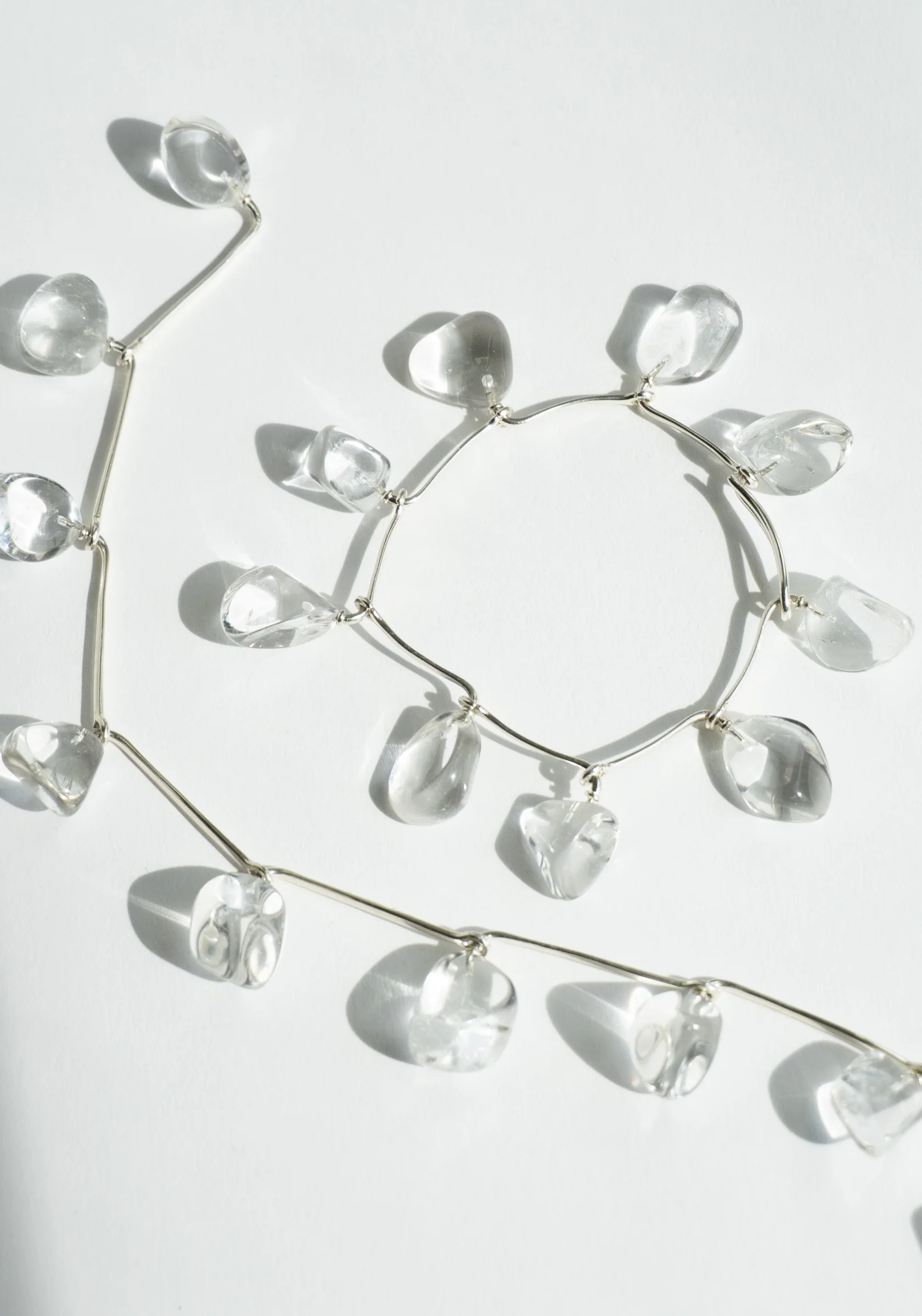 Pebbles Bracelet No.2 in Sterling + Rock Crystal - Image 6