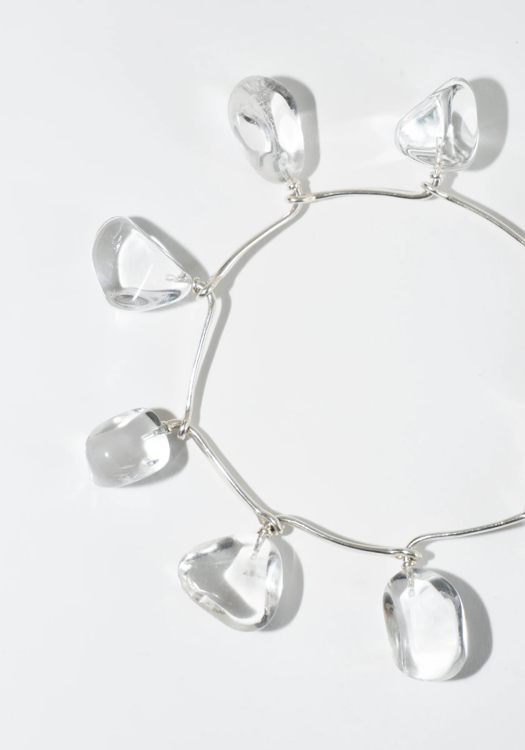 Pebbles Bracelet No.2 in Sterling + Rock Crystal - Image 7