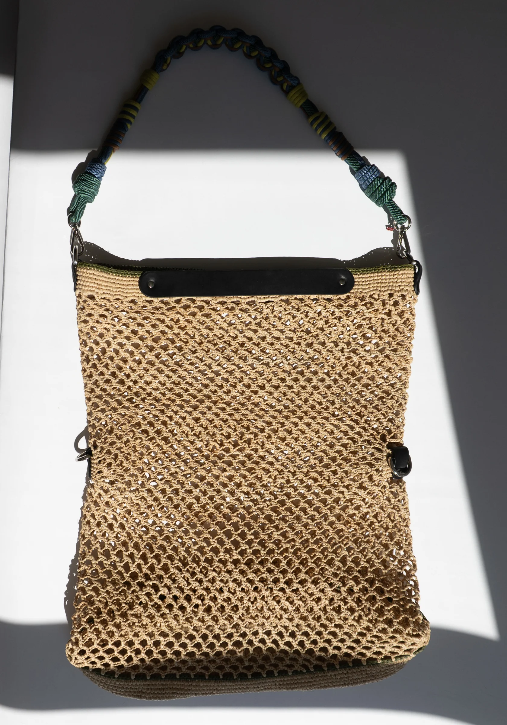 Colin Bag in Natural and Green with Alice Strap - Image 11
