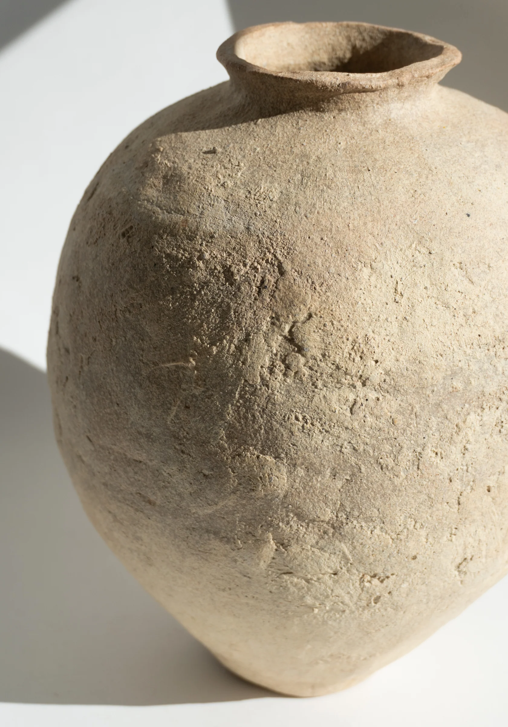 Textured Amphora Vessel in Natural - Image 3