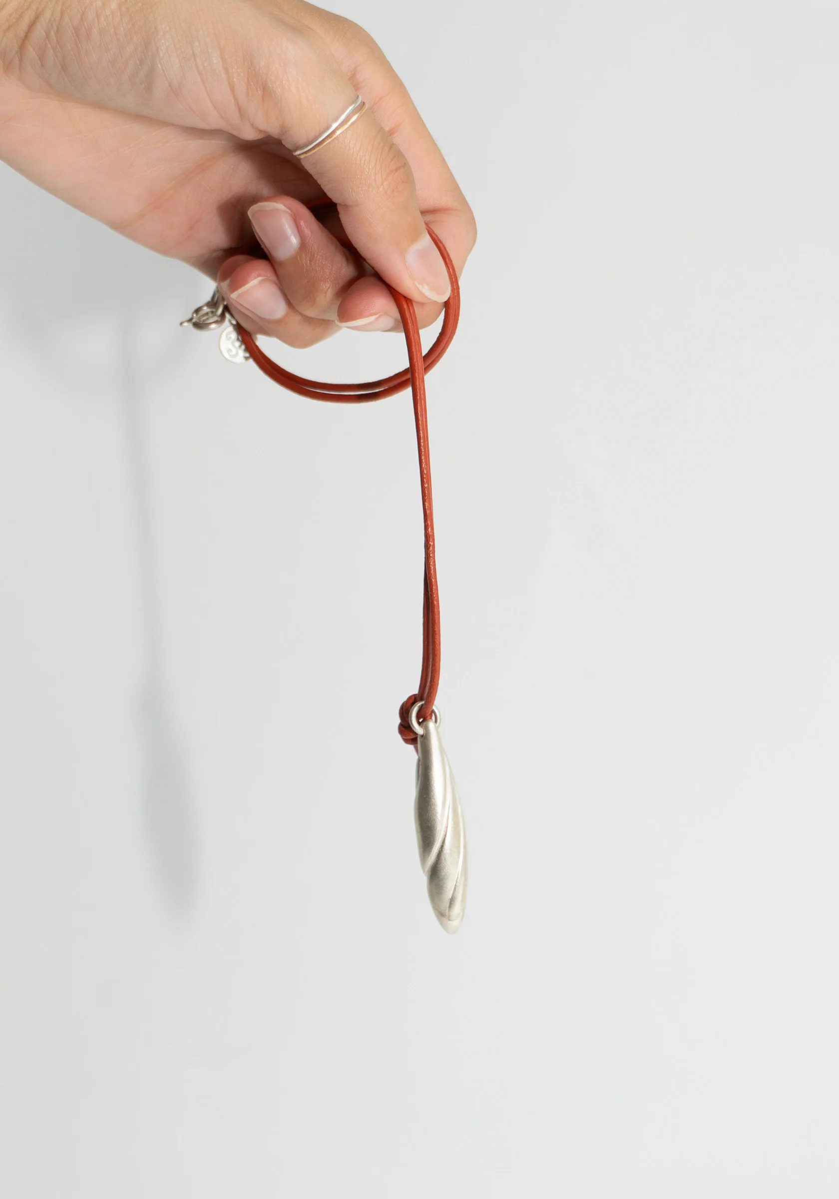 Earth Long Scarlet Necklace in Silver - Image 8