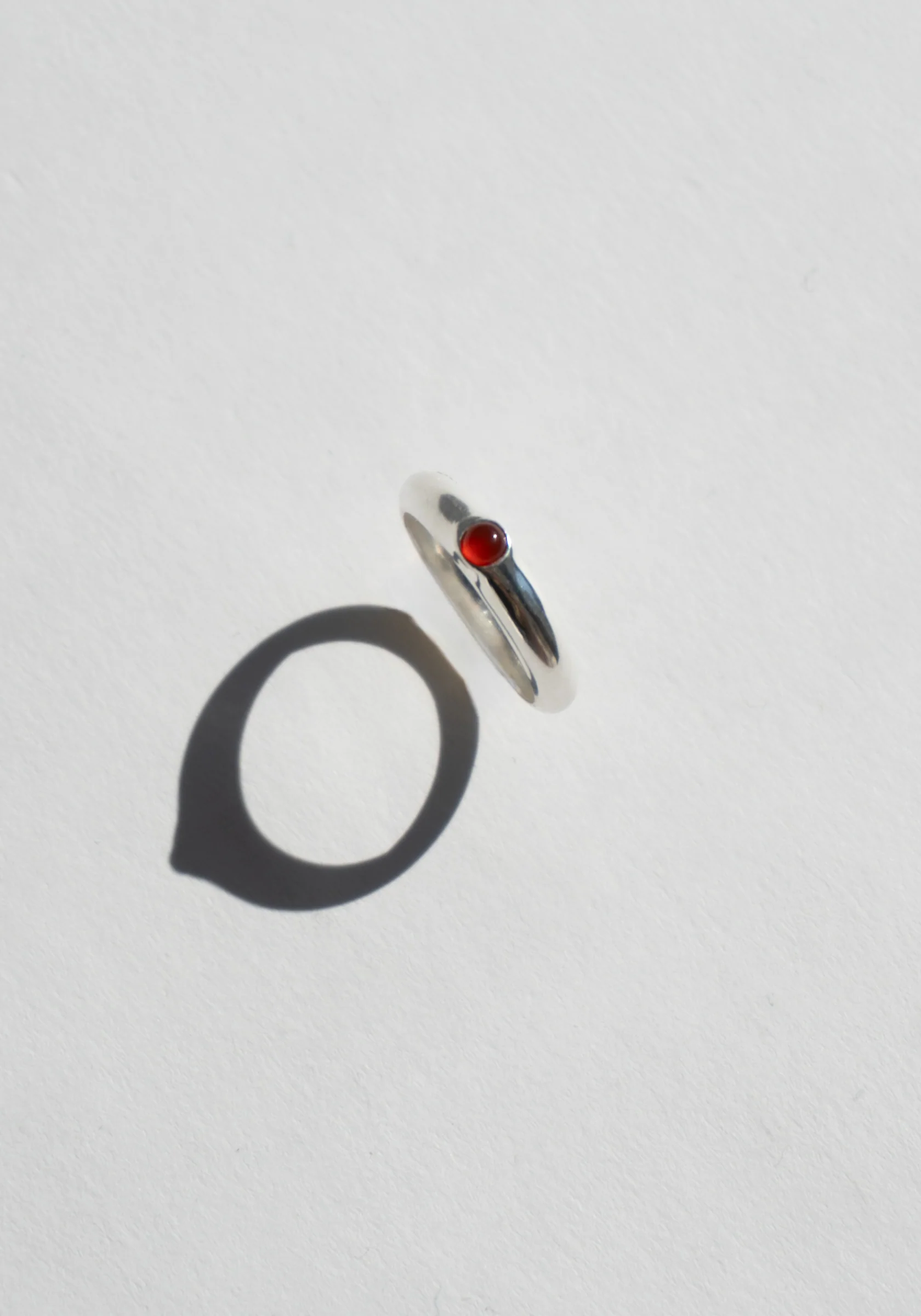 Tiny Signet Ring with Red Carnelian - Image 2