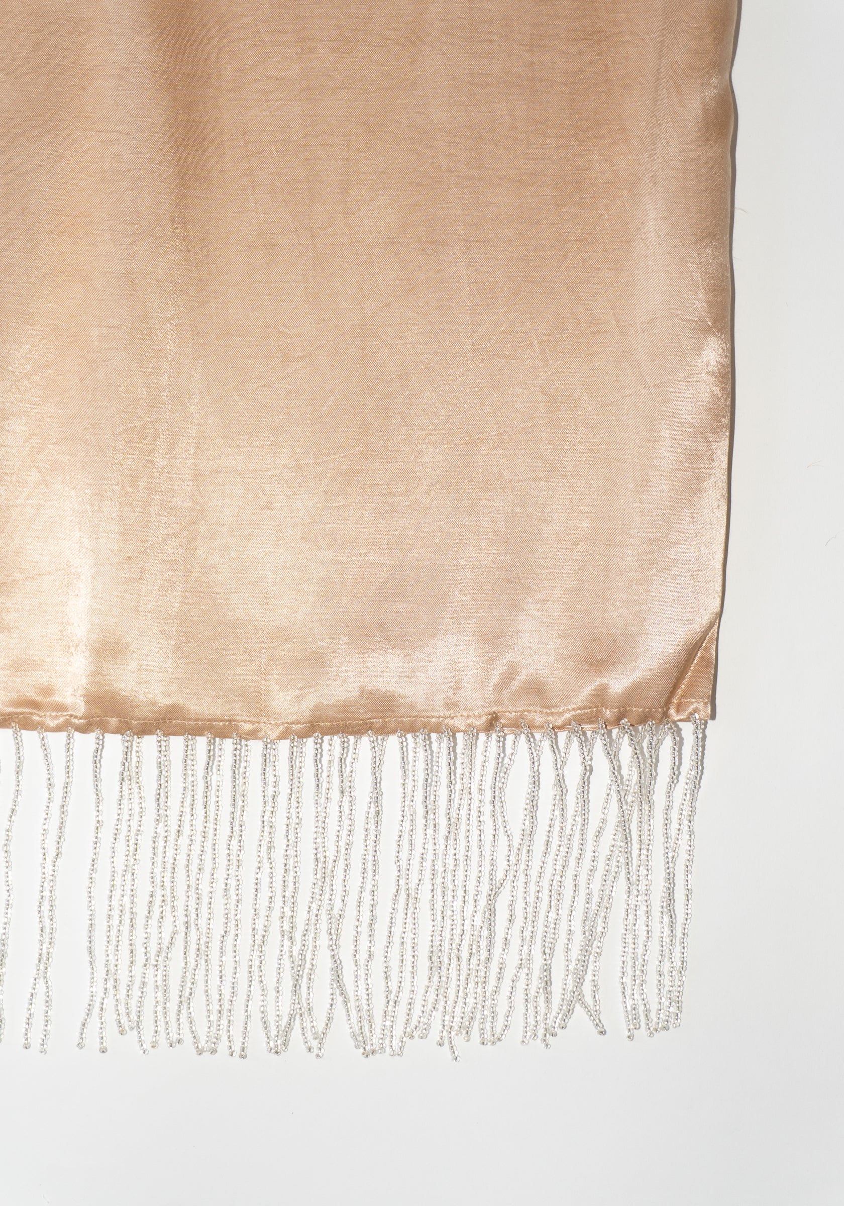 Beaded Fringe Slip Skirt in Sand - Image 10