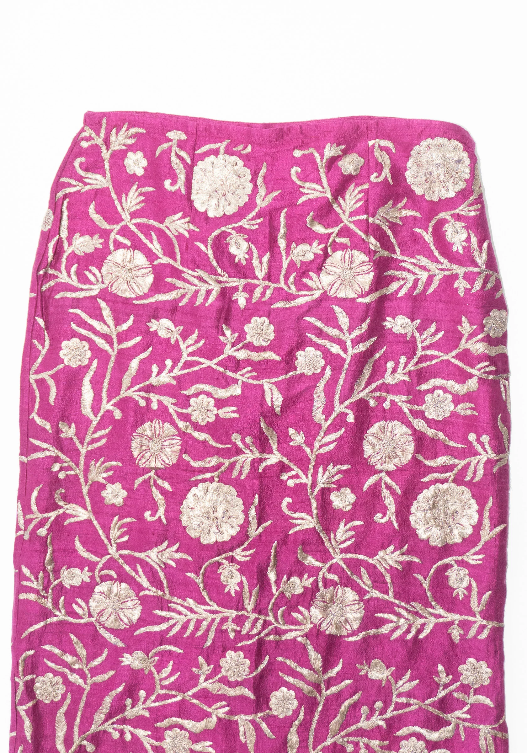 Kasab Slip Skirt with Kota in Magenta - Image 7