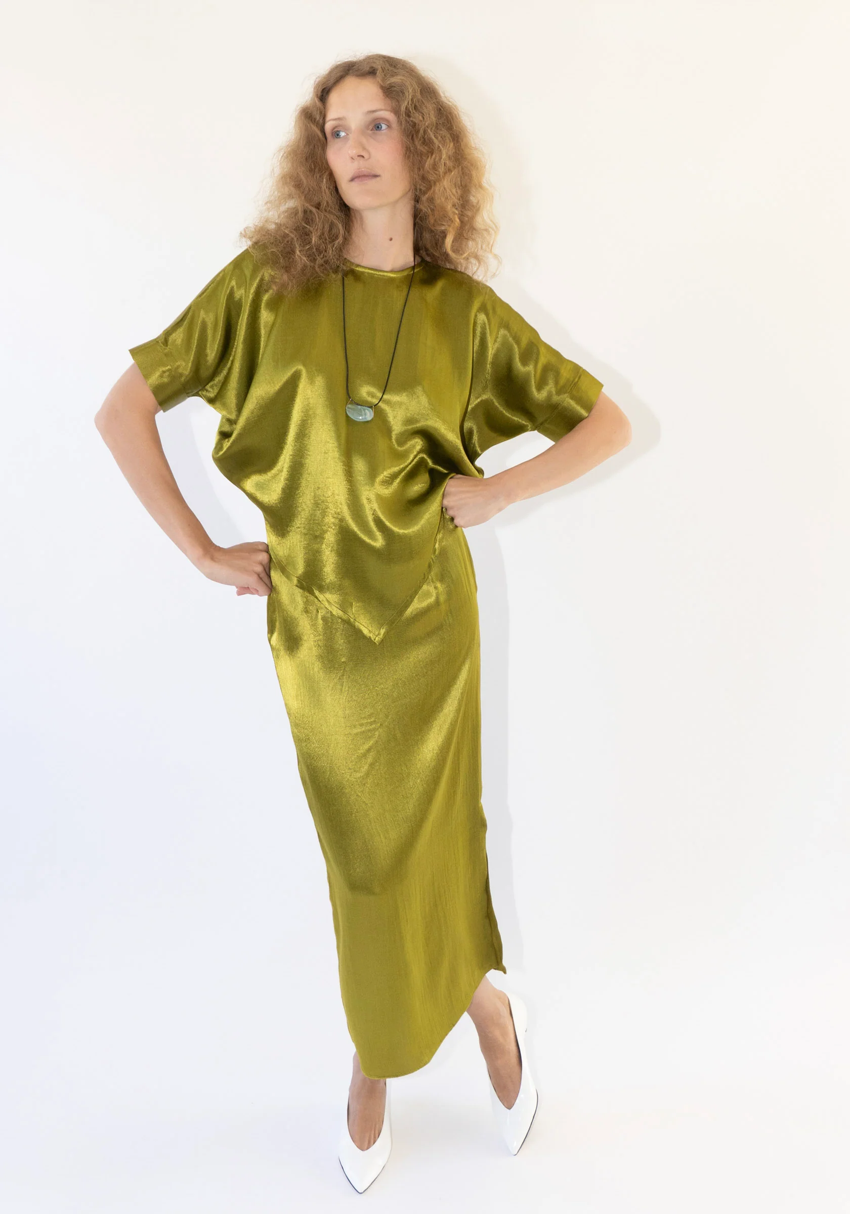Slip Skirt in Acid Green - Image 3