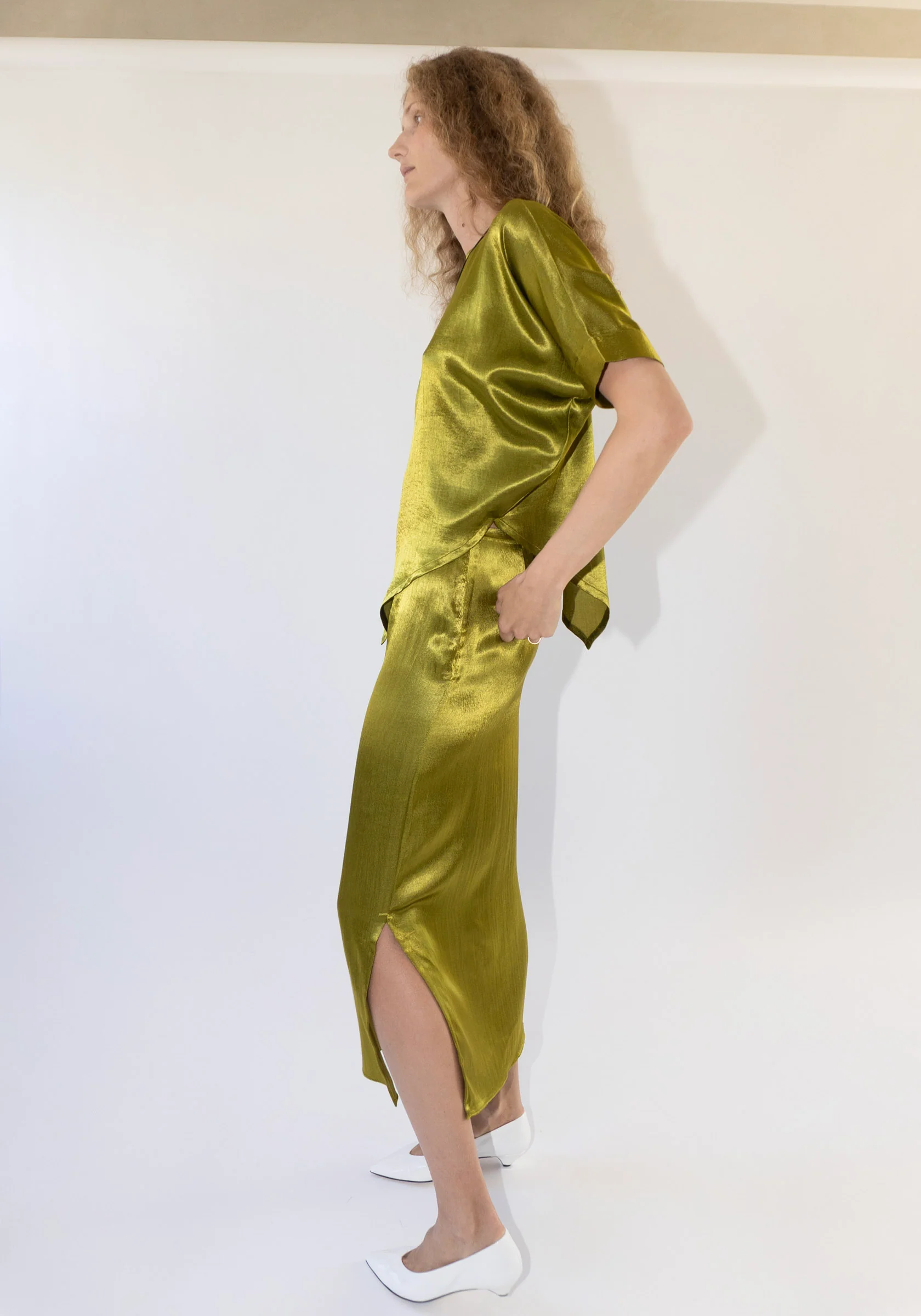 Slip Skirt in Acid Green - Image 5