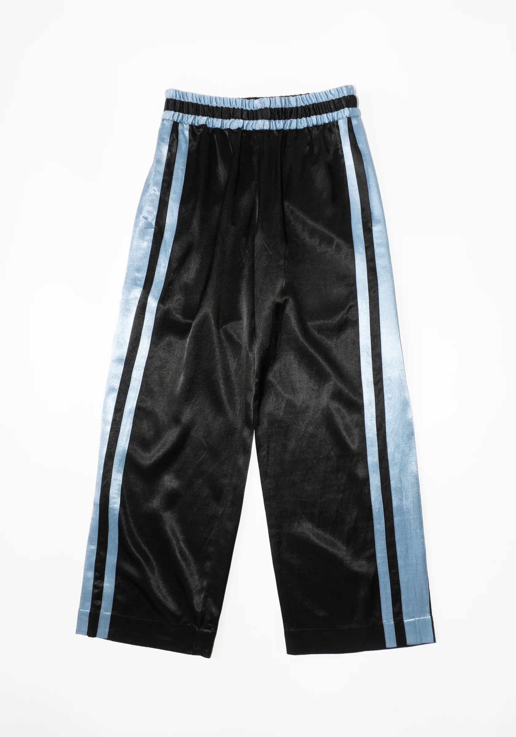 Striped Boxing Pant in Black and Powder Blue - Image 6